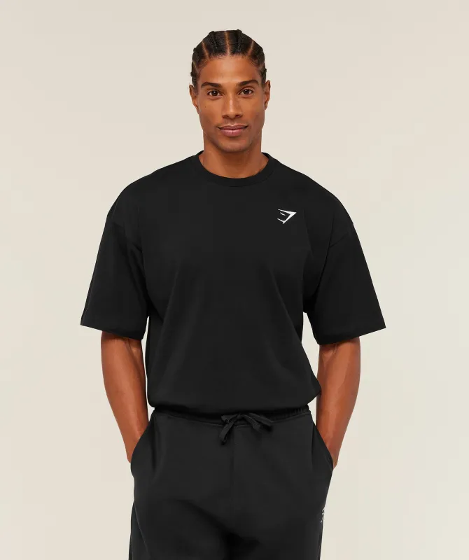 Gymshark Crest Oversized T-Shirt - GS Black sold by Gymshark