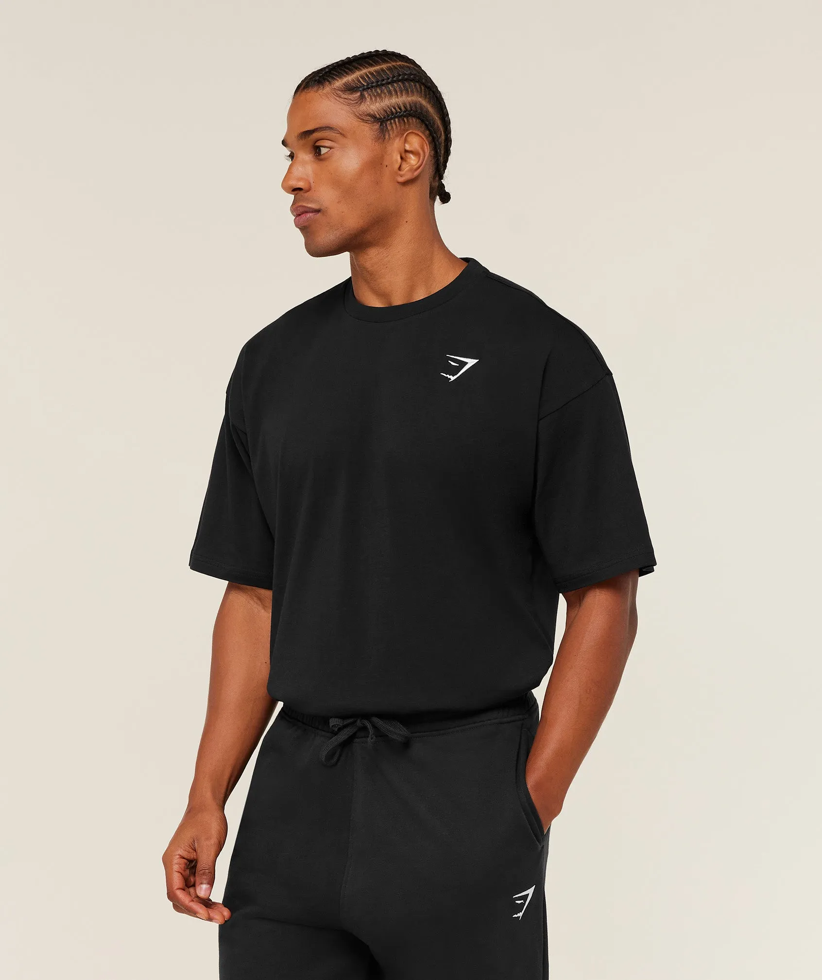 Gymshark Crest Oversized T-Shirt - GS Black sold by Gymshark product image thumbnail 4