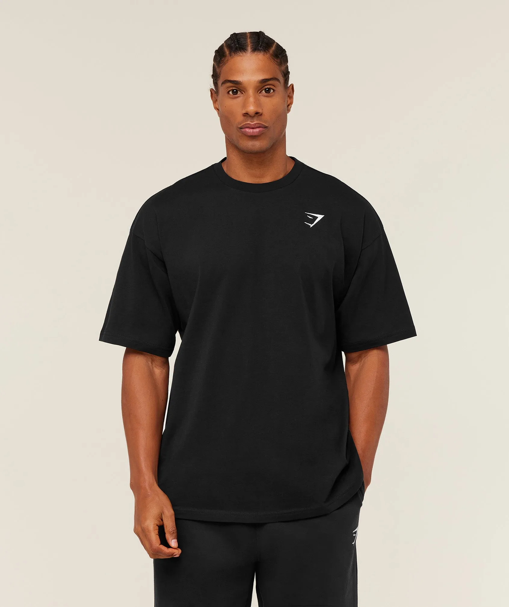 Gymshark Crest Oversized T-Shirt - GS Black sold by Gymshark product image thumbnail 3
