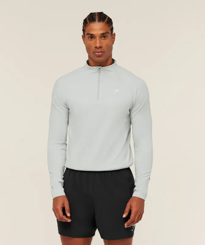 Gymshark Performance 1/4 Zip - Light Grey sold by Gymshark