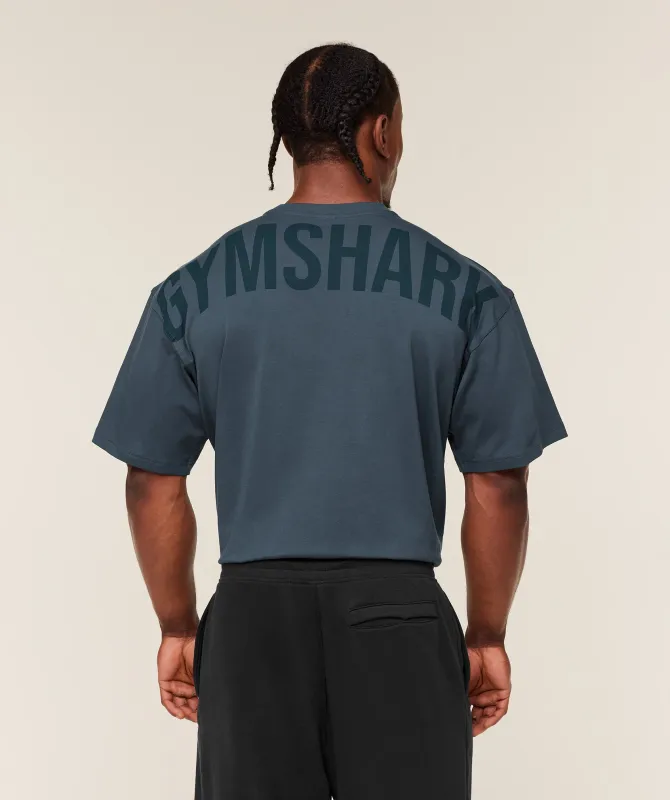 Gymshark Power T-Shirt - GS Stealth Blue sold by Gymshark