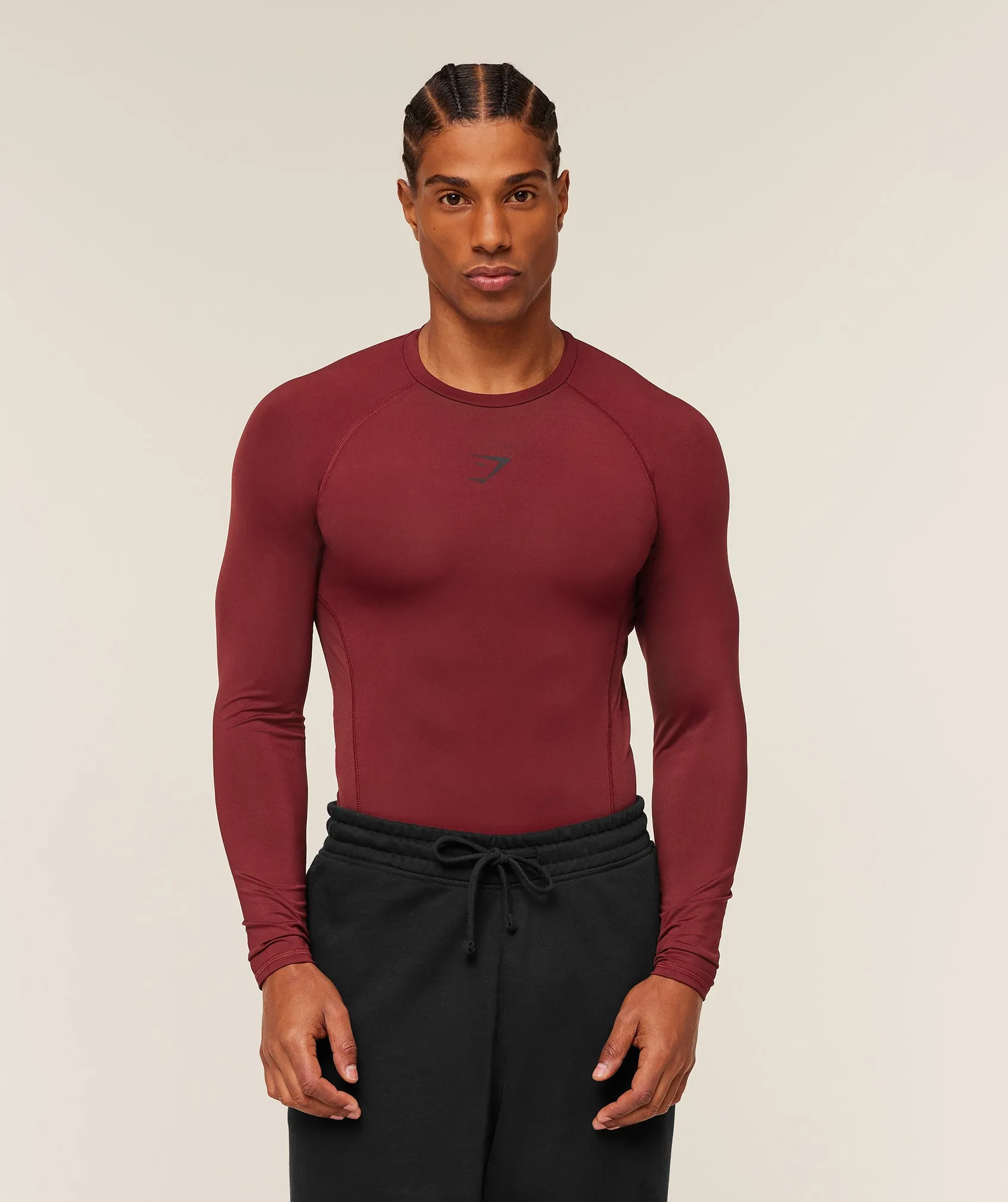 Gymshark Element Baselayer Long Sleeve T-Shirt - Sets Red sold by Gymshark