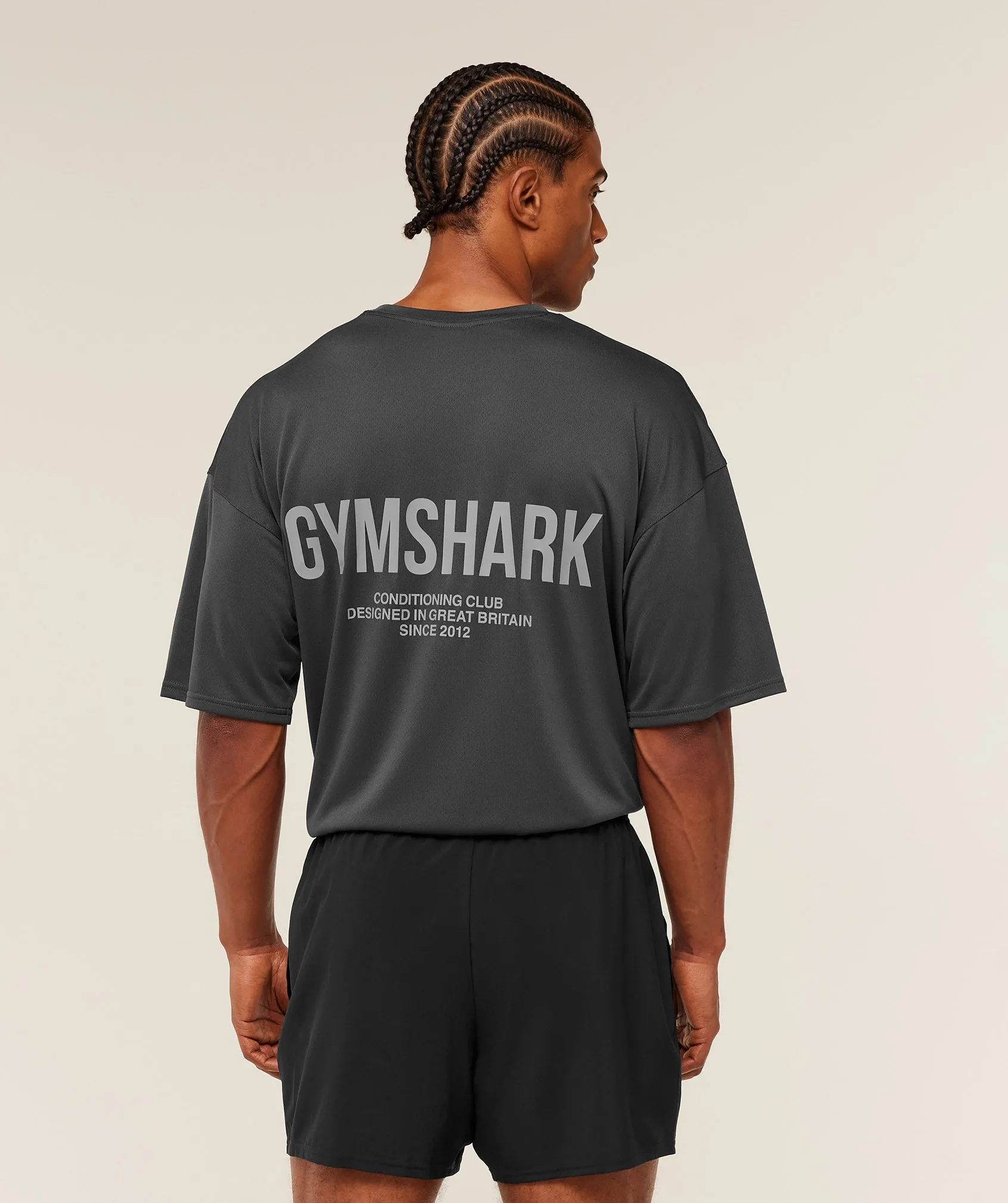 Gymshark Conditioning Club Oversized T-Shirt - GS Onyx Grey/GS Smokey Grey sold by Gymshark product image thumbnail 2