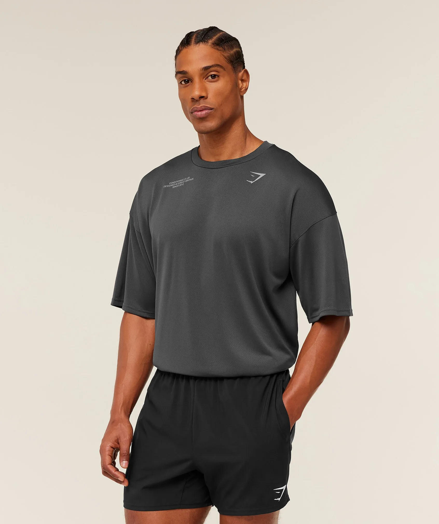 Gymshark Conditioning Club Oversized T-Shirt - GS Onyx Grey/GS Smokey Grey sold by Gymshark product image thumbnail 3