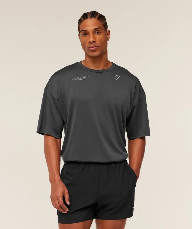 Gymshark Conditioning Club Oversized T-Shirt - GS Onyx Grey/GS Smokey Grey sold by Gymshark