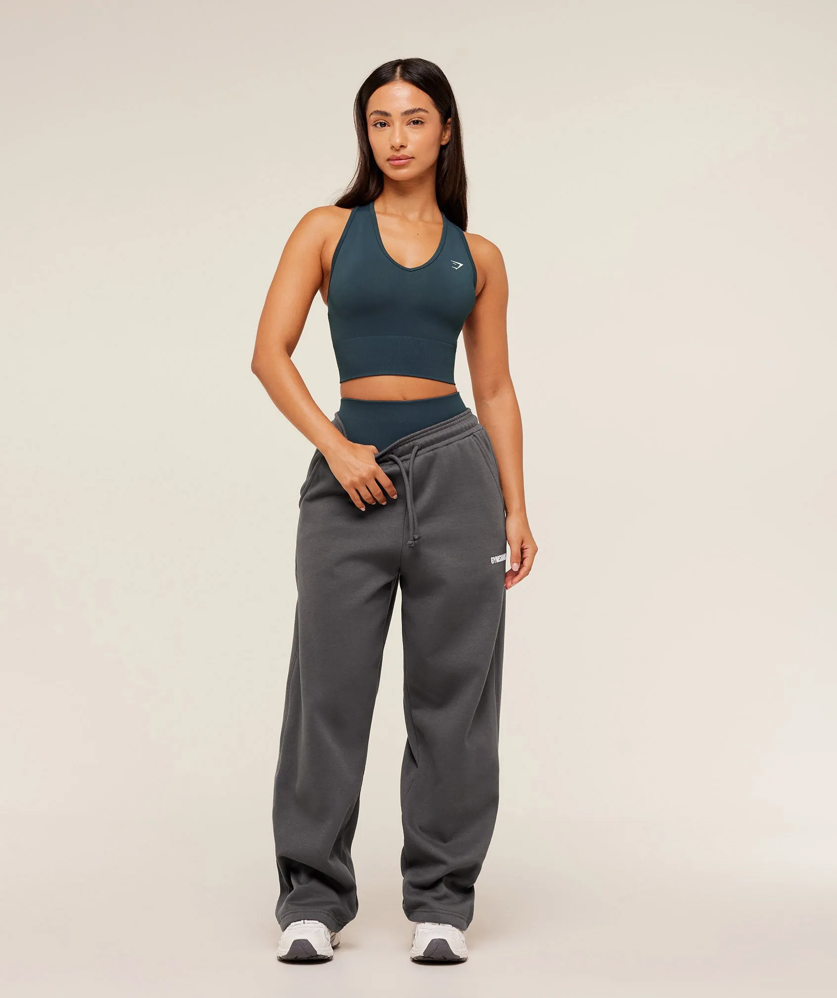 Gymshark Cosy Luxe Straight Leg Short Joggers - Onyx Grey sold by Gymshark product image thumbnail 4