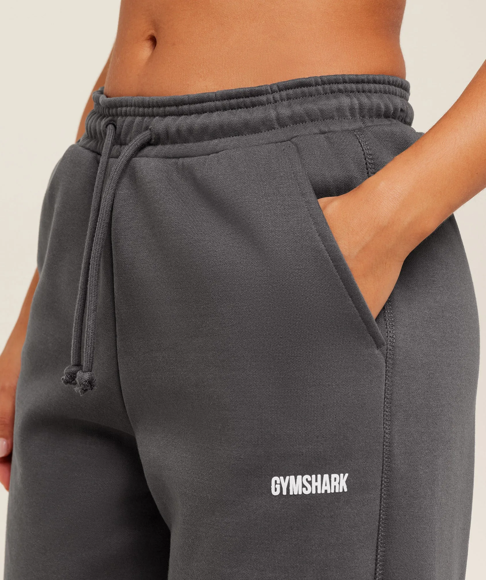 Gymshark Cosy Luxe Straight Leg Short Joggers - Onyx Grey sold by Gymshark product image thumbnail 5