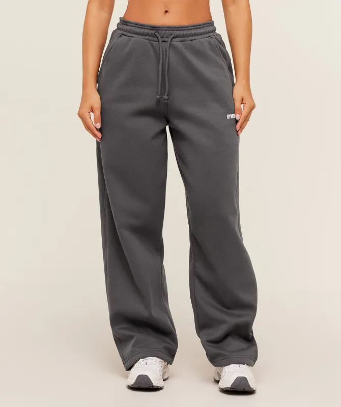 Gymshark Cosy Luxe Straight Leg Short Joggers - Onyx Grey sold by Gymshark