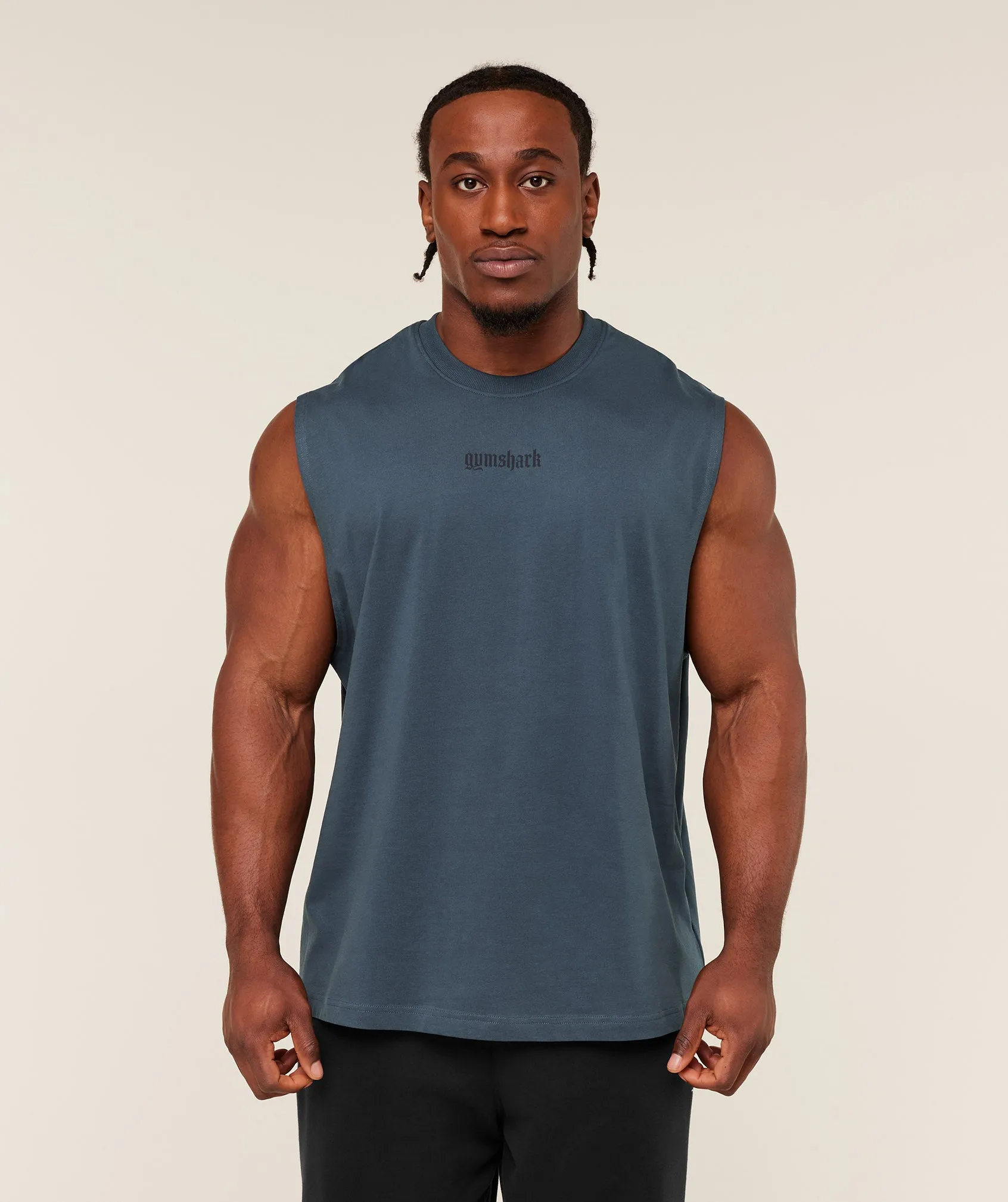 Gymshark Olde English Tank - GS Stealth Blue sold by Gymshark
