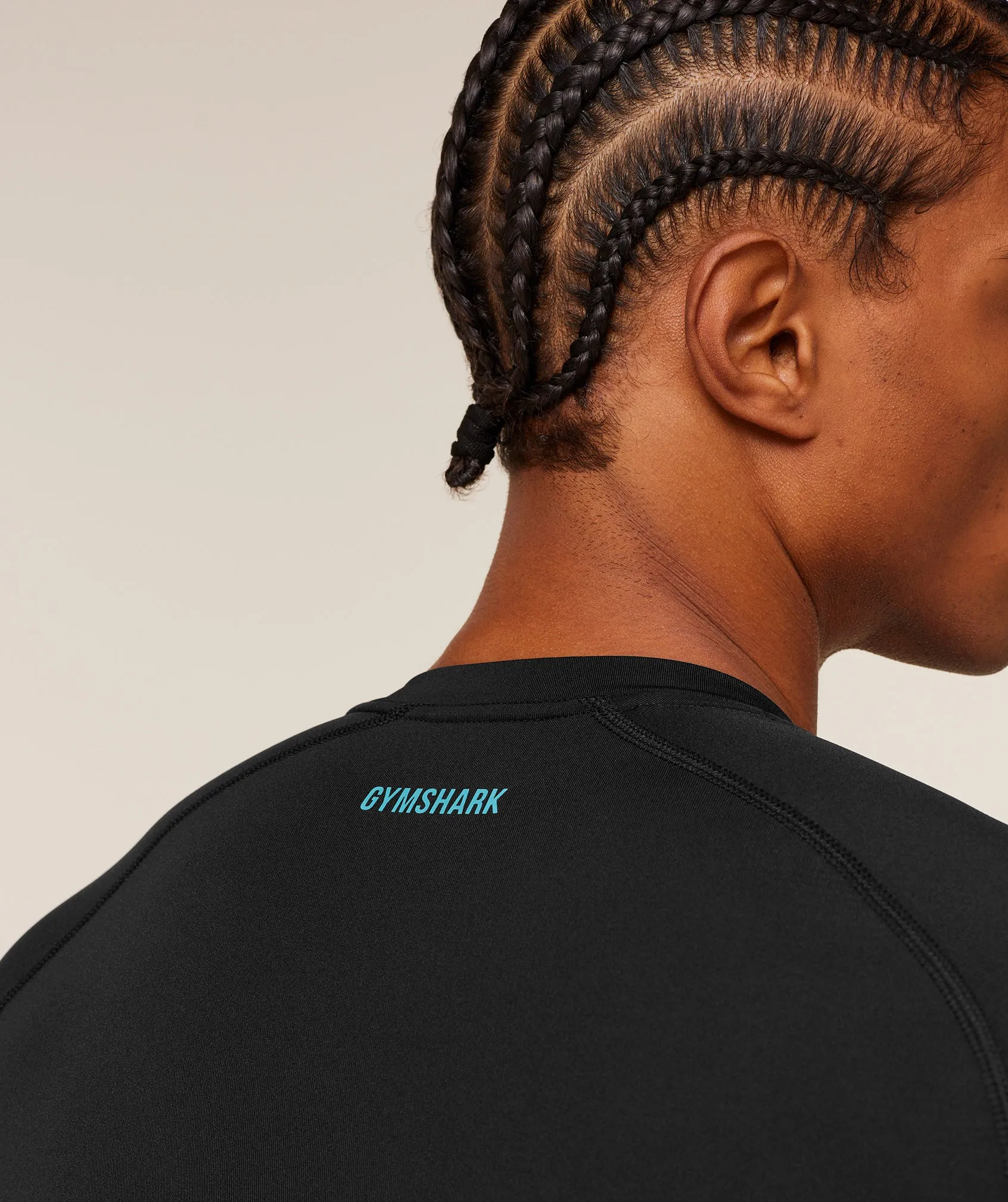 Gymshark Element Baselayer Long Sleeve T-Shirt - Black/Brand Blue sold by Gymshark product image thumbnail 5