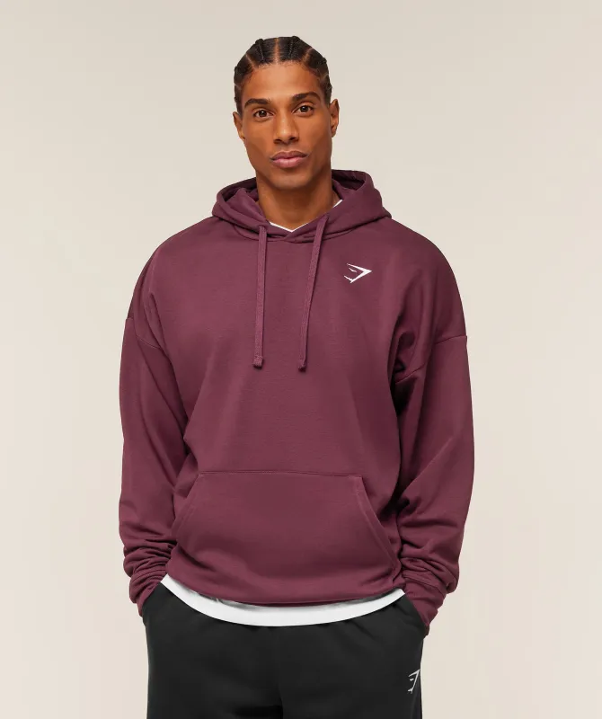 Gymshark Crest Oversized Hoodie - GS Impact Burgundy sold by Gymshark