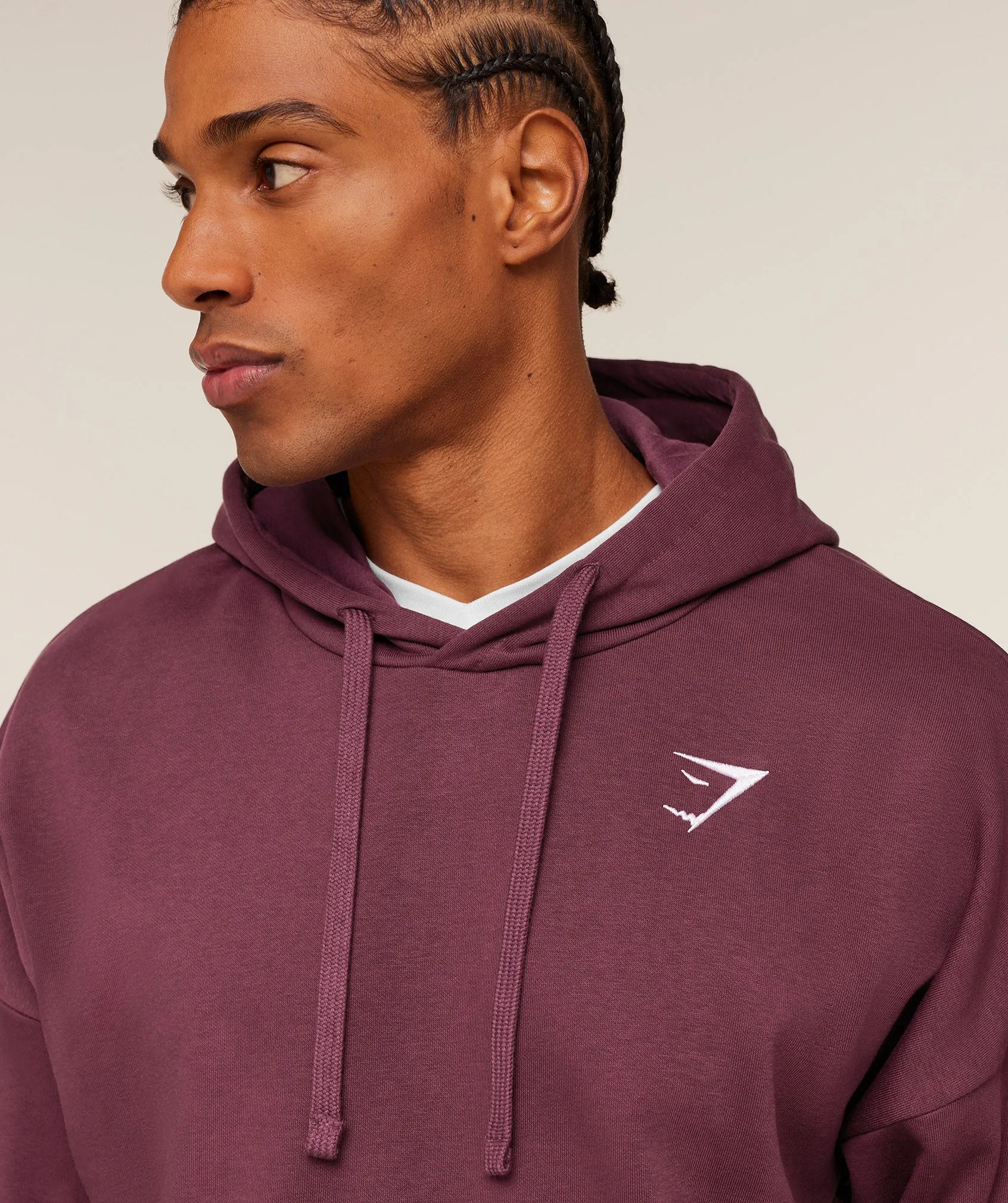 Gymshark Crest Oversized Hoodie - GS Impact Burgundy sold by Gymshark product image thumbnail 5