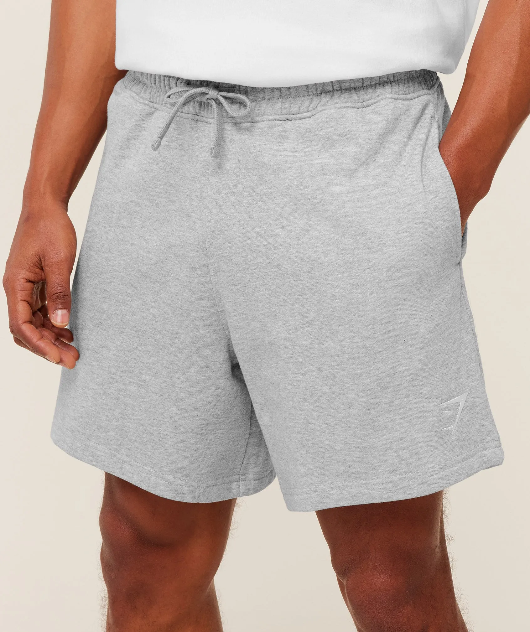 Gymshark Crest Shorts - Light Grey Core Marl sold by Gymshark product image thumbnail 5