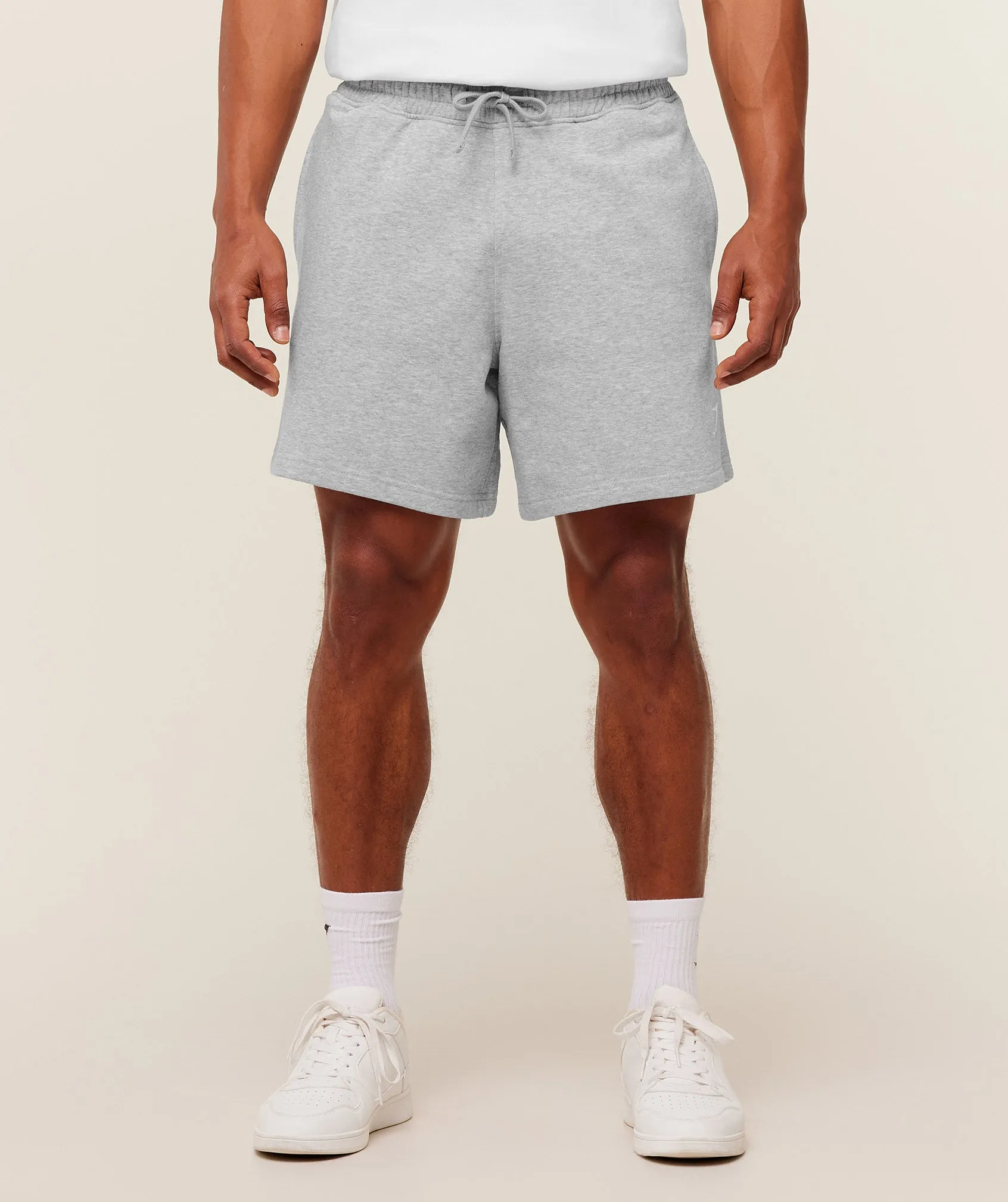 Gymshark Crest Shorts - Light Grey Core Marl sold by Gymshark
