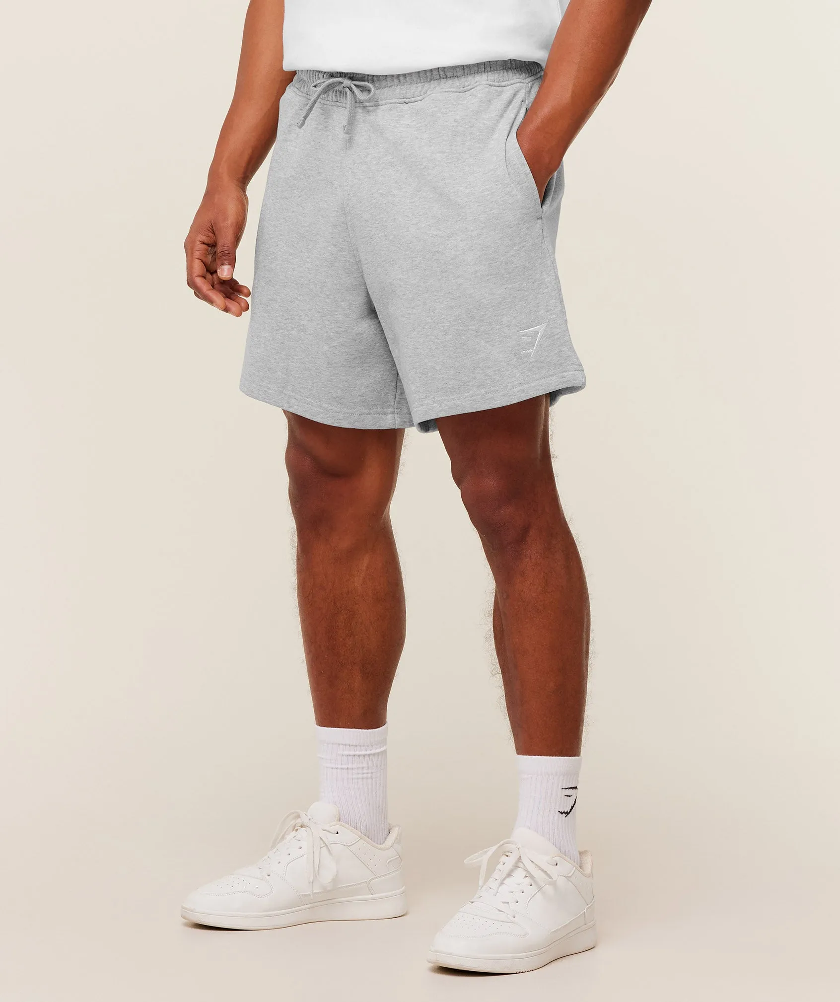 Gymshark Crest Shorts - Light Grey Core Marl sold by Gymshark product image thumbnail 3