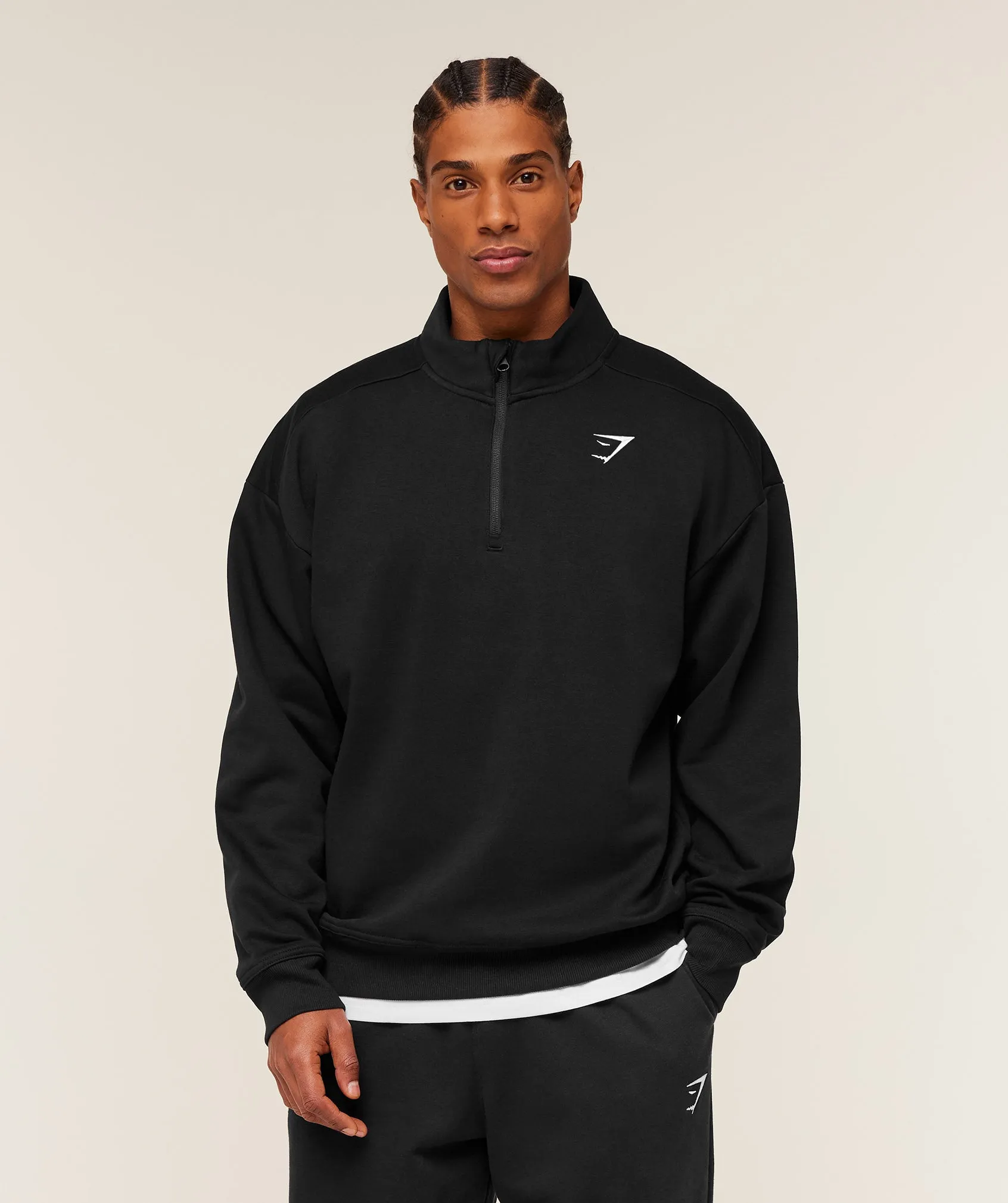 Gymshark Crest 1/4 Zip - GS Black sold by Gymshark