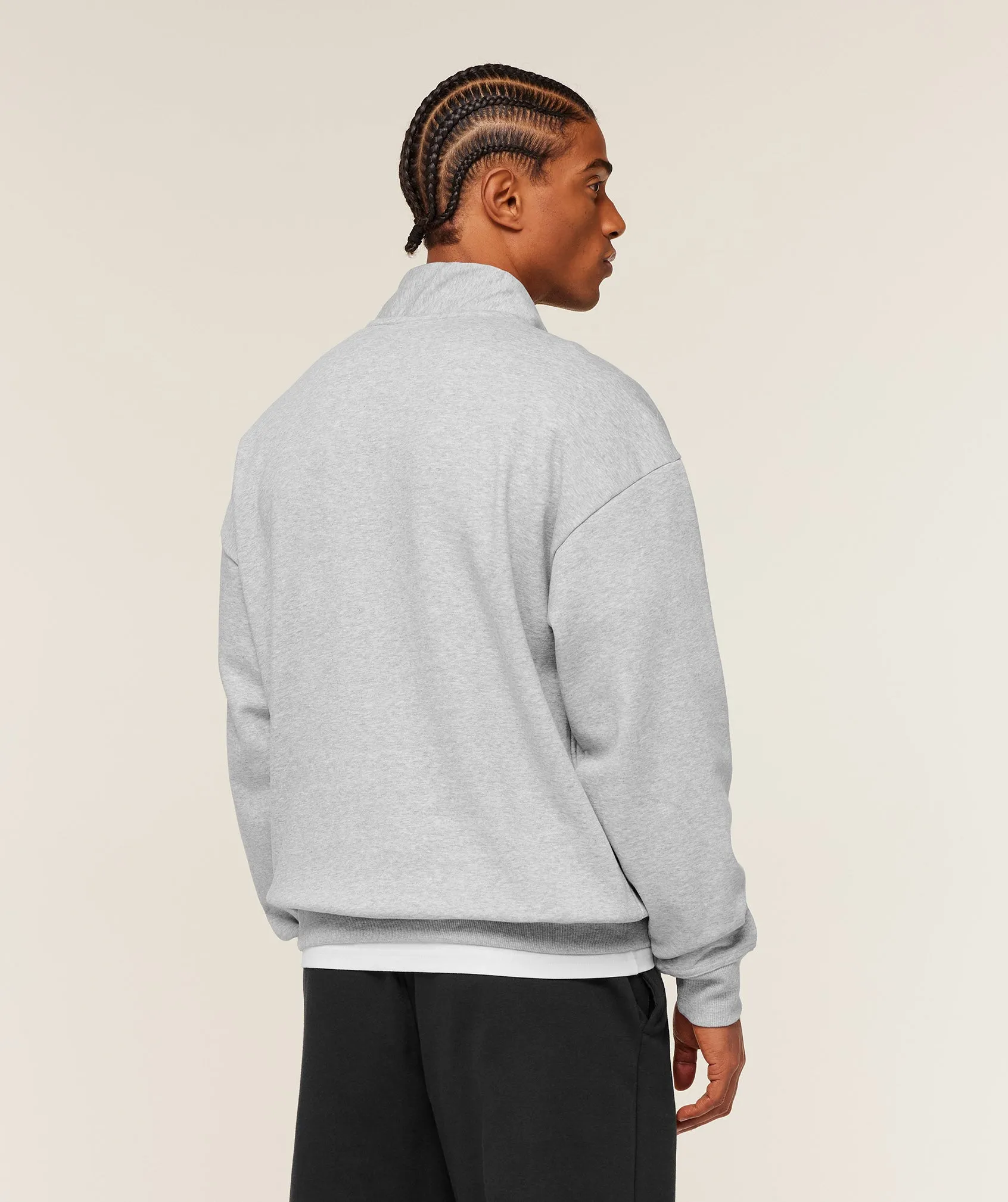 Gymshark Crest 1/4 Zip - Light Grey Core Marl sold by Gymshark product image thumbnail 2