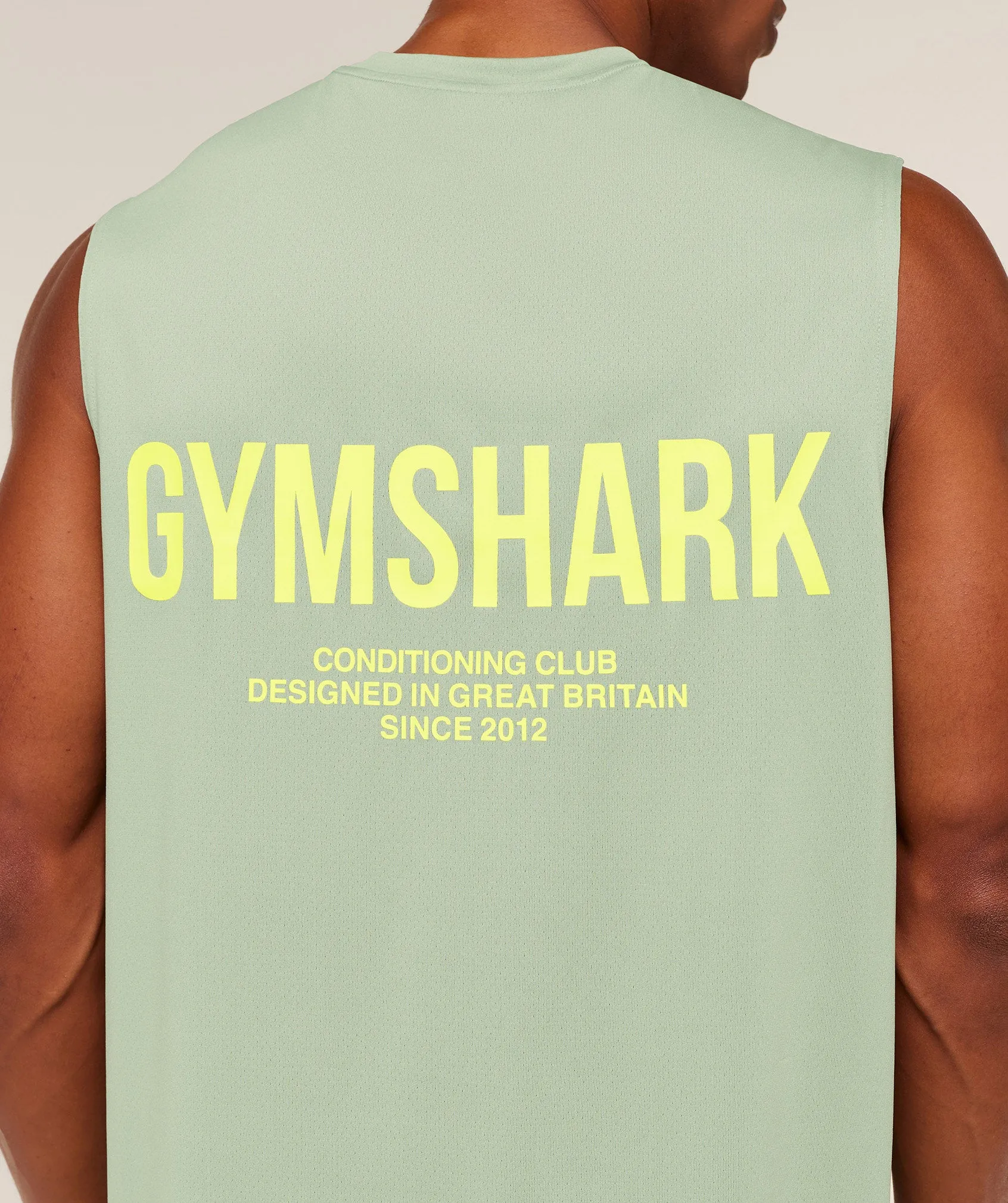 Gymshark Conditioning Club Tank - GS Haze Green/GS Sorbet Yellow sold by Gymshark product image thumbnail 5