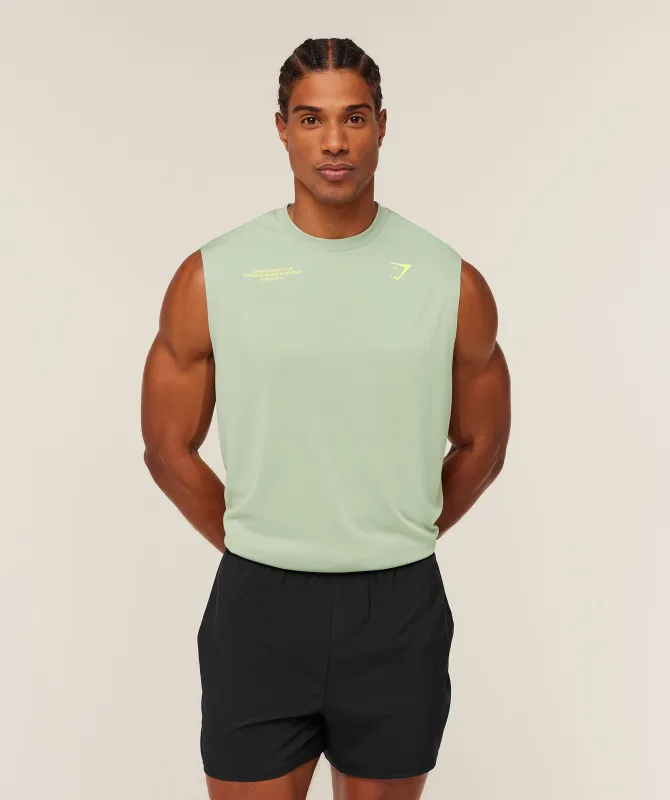 Gymshark Conditioning Club Tank - GS Haze Green/GS Sorbet Yellow sold by Gymshark