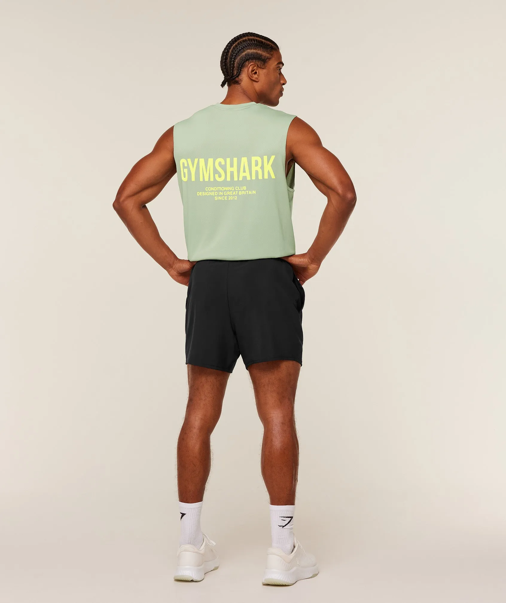Gymshark Conditioning Club Tank - GS Haze Green/GS Sorbet Yellow sold by Gymshark product image thumbnail 4