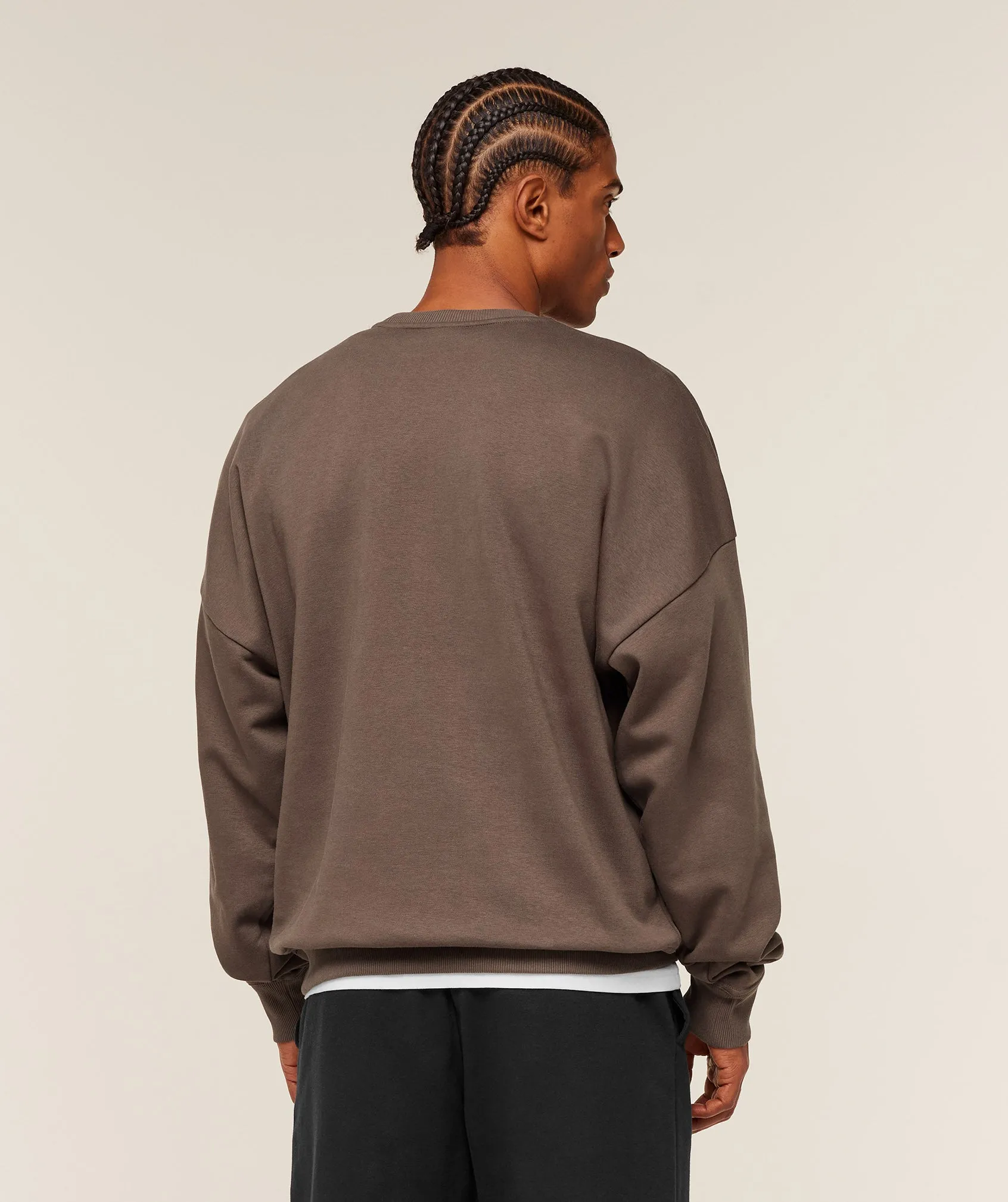 Gymshark Oversized Crest Crew - Soft Brown sold by Gymshark product image thumbnail 2