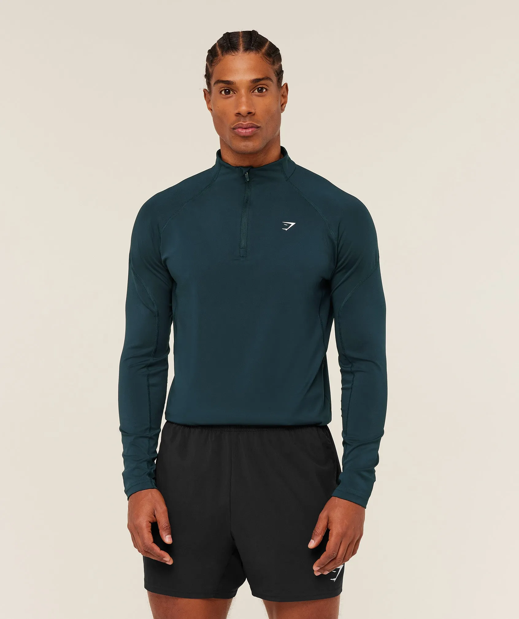 Gymshark Performance 1/4 Zip - Deep Petrol Blue sold by Gymshark