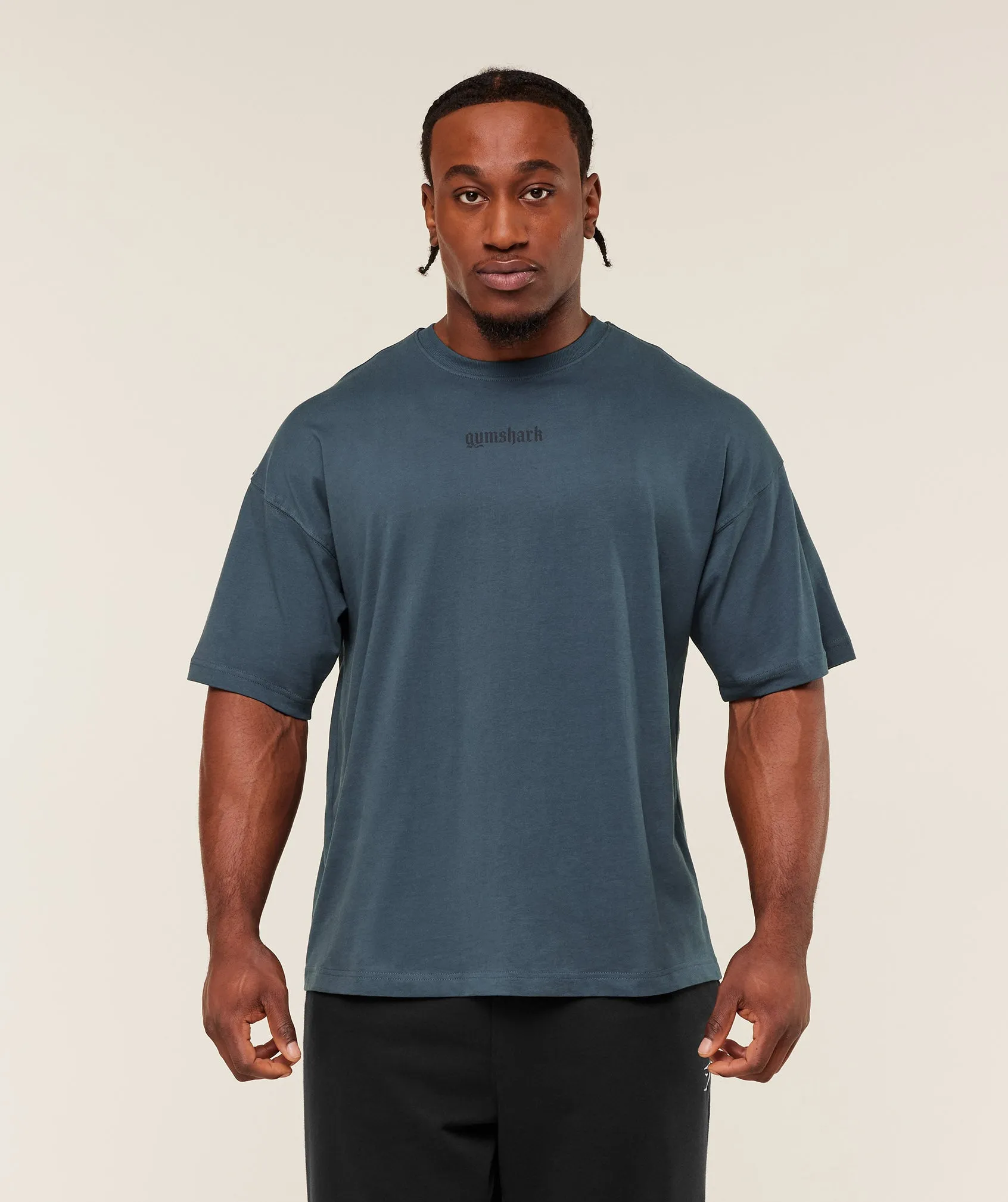 Gymshark Olde English T-Shirt - GS Stealth Blue sold by Gymshark product image thumbnail 4