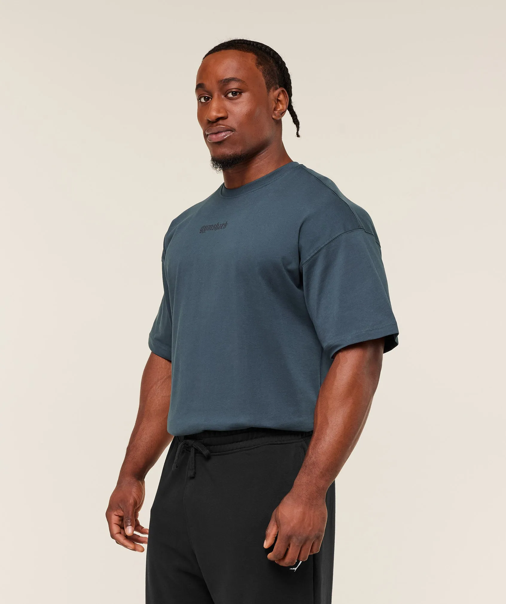 Gymshark Olde English T-Shirt - GS Stealth Blue sold by Gymshark product image thumbnail 3