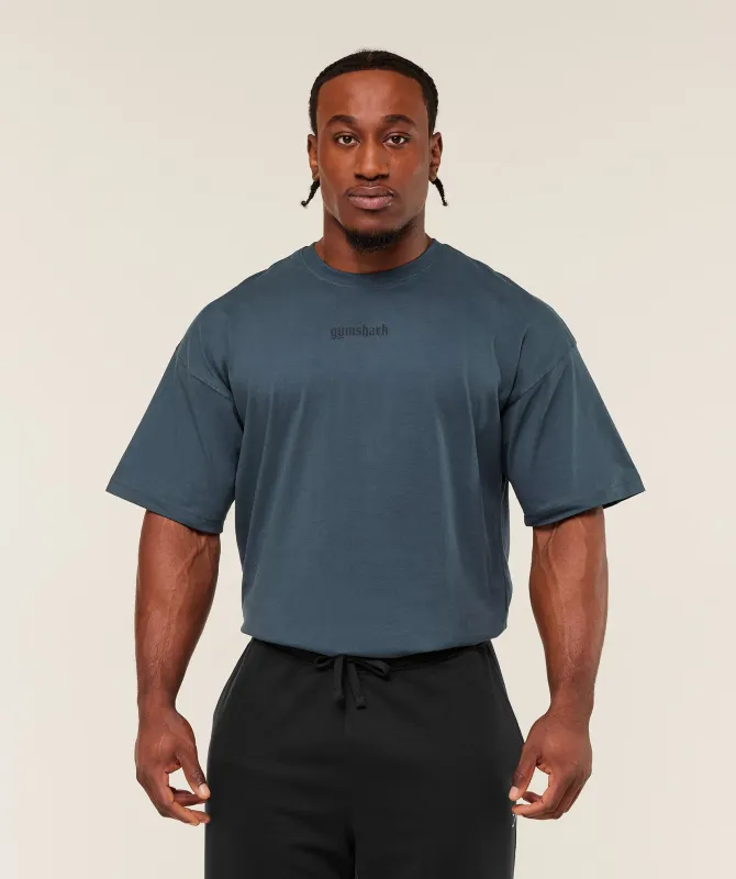 Gymshark Olde English T-Shirt - GS Stealth Blue sold by Gymshark