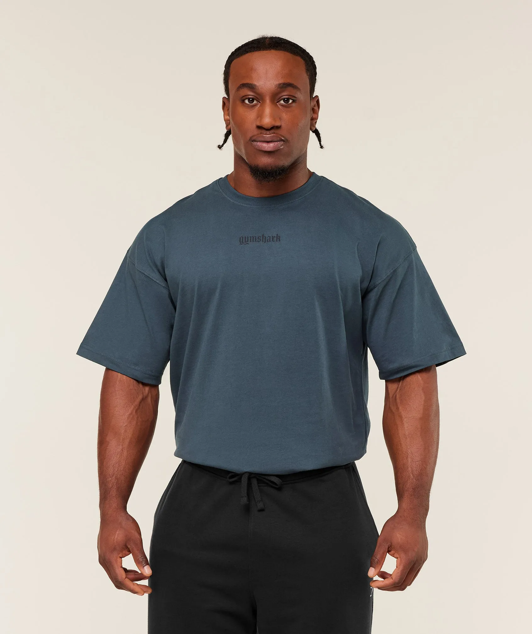 Gymshark Olde English T-Shirt - GS Stealth Blue sold by Gymshark