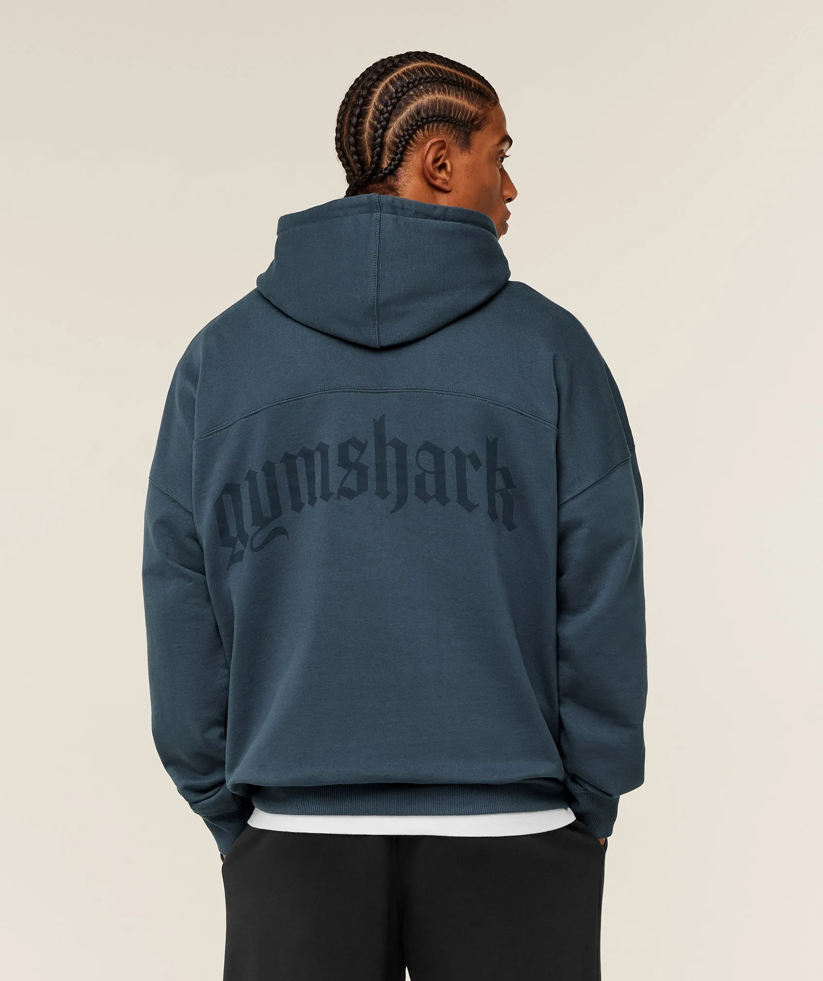 Gymshark Olde English Hoodie - GS Stealth Blue sold by Gymshark product image thumbnail 2