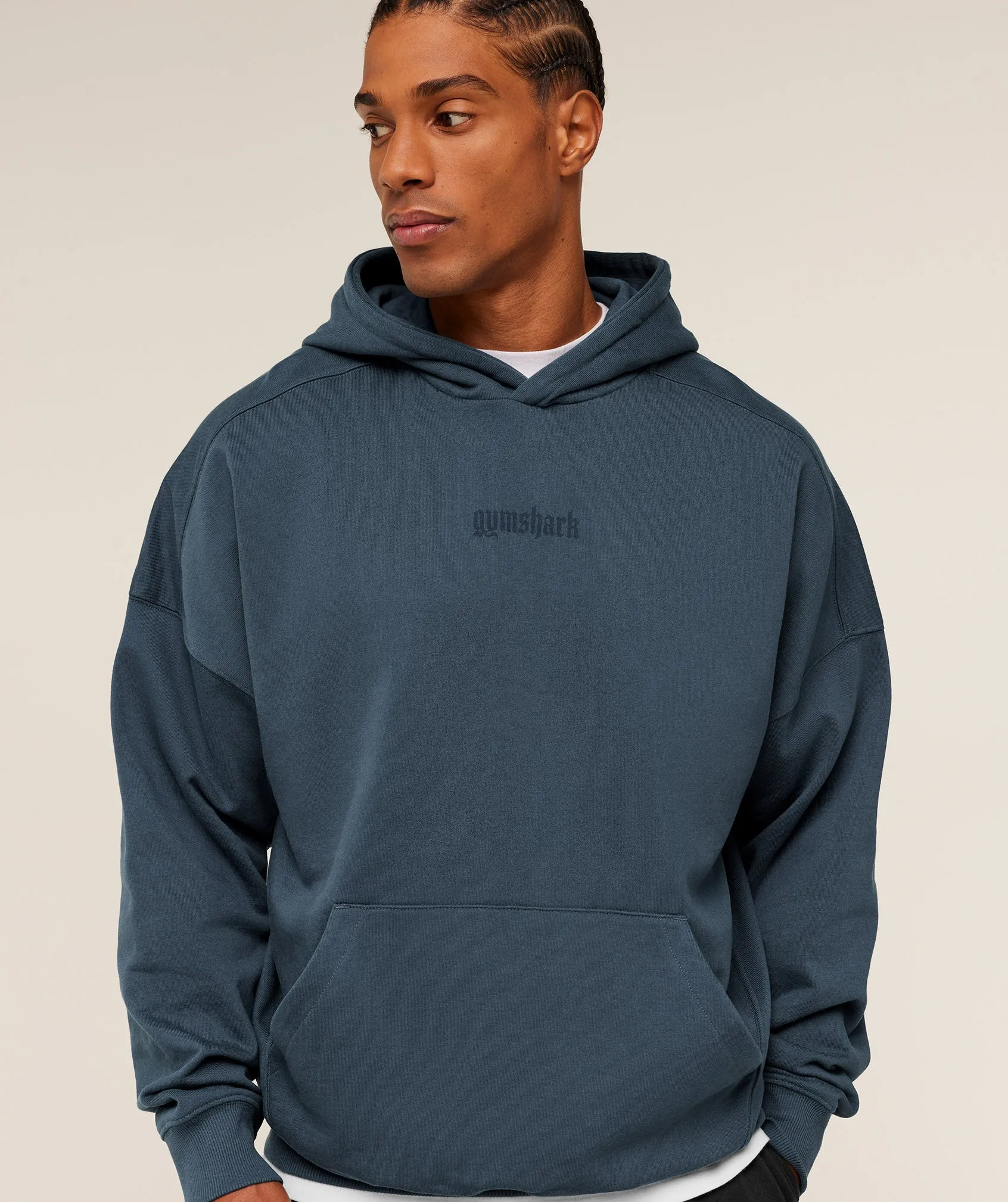 Gymshark Olde English Hoodie - GS Stealth Blue sold by Gymshark product image thumbnail 4