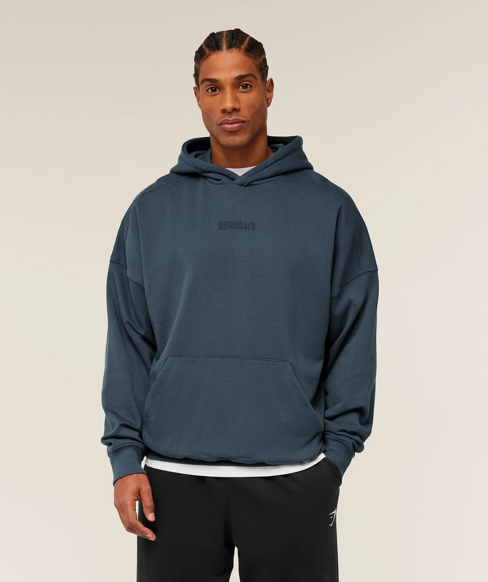 Gymshark Olde English Hoodie - GS Stealth Blue sold by Gymshark