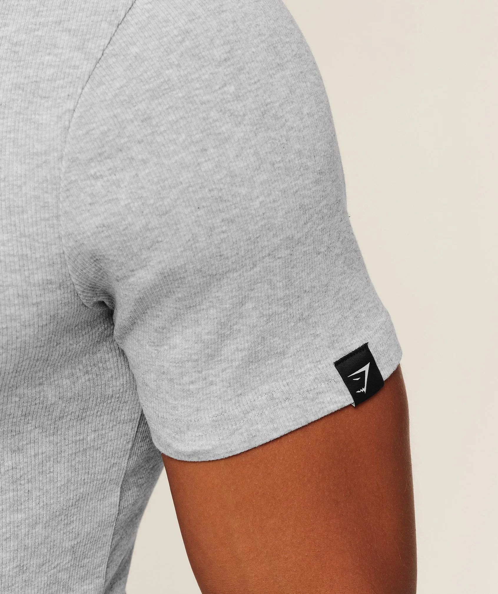 Gymshark Ribbed T-Shirt - Light Grey Core Marl sold by Gymshark product image thumbnail 5