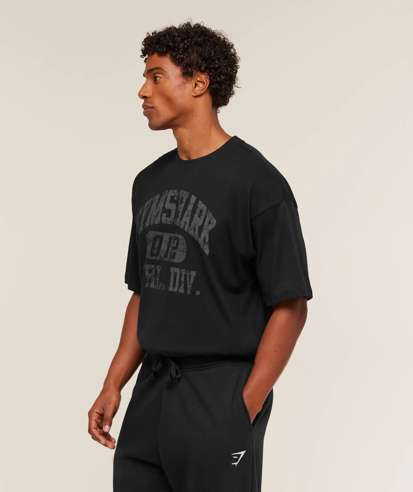 Gymshark Athletic Division Graphic T-Shirt - GS Black sold by Gymshark product image thumbnail 3