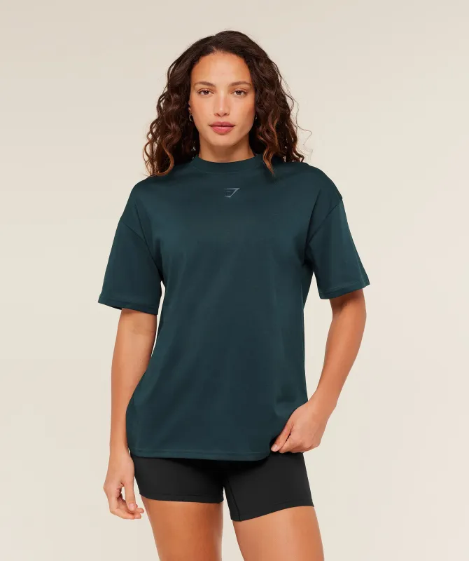 Gymshark Power Oversized T-Shirt - Deep Petrol Blue sold by Gymshark