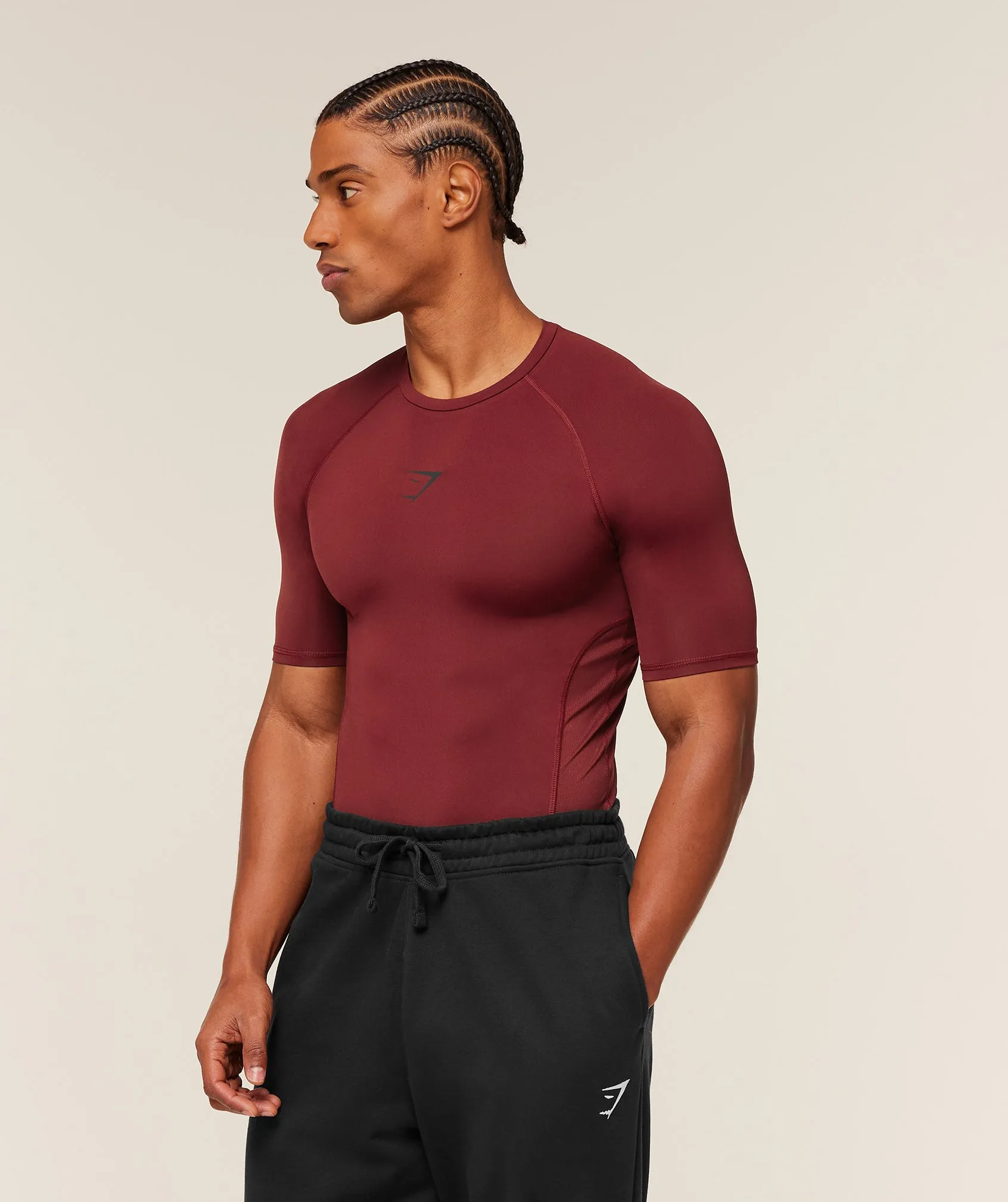 Gymshark Element Baselayer T-Shirt - Sets Red sold by Gymshark product image thumbnail 3