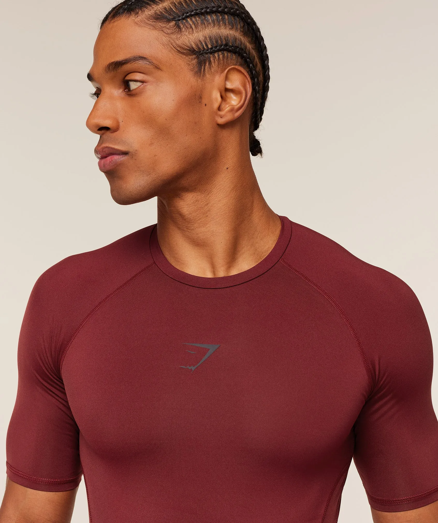 Gymshark Element Baselayer T-Shirt - Sets Red sold by Gymshark product image thumbnail 5
