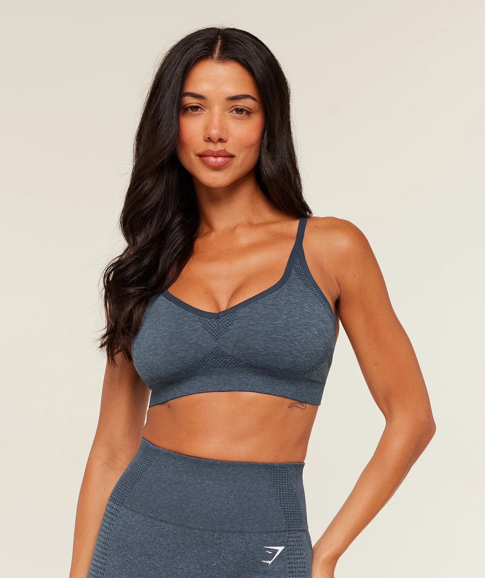 Gymshark Vital Sports Bra - GS Stealth Blue/ Marl sold by Gymshark