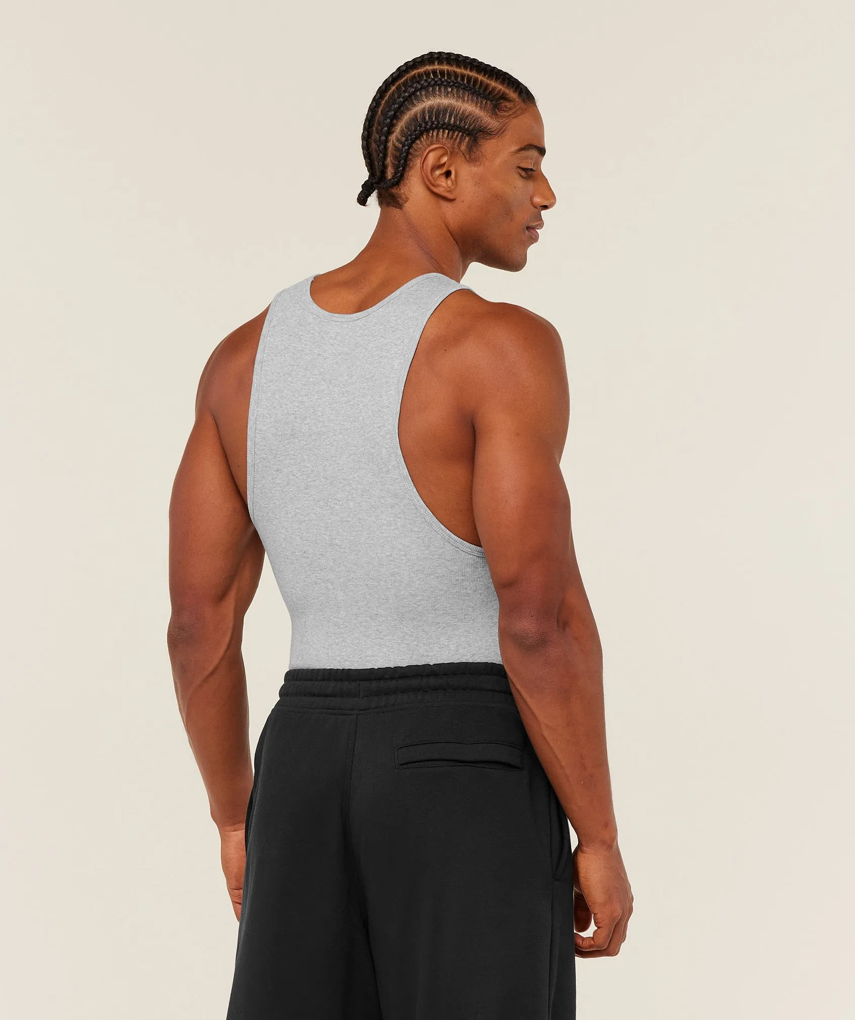 Gymshark Ribbed Tank 1PK - Light Grey Core Marl sold by Gymshark product image thumbnail 2