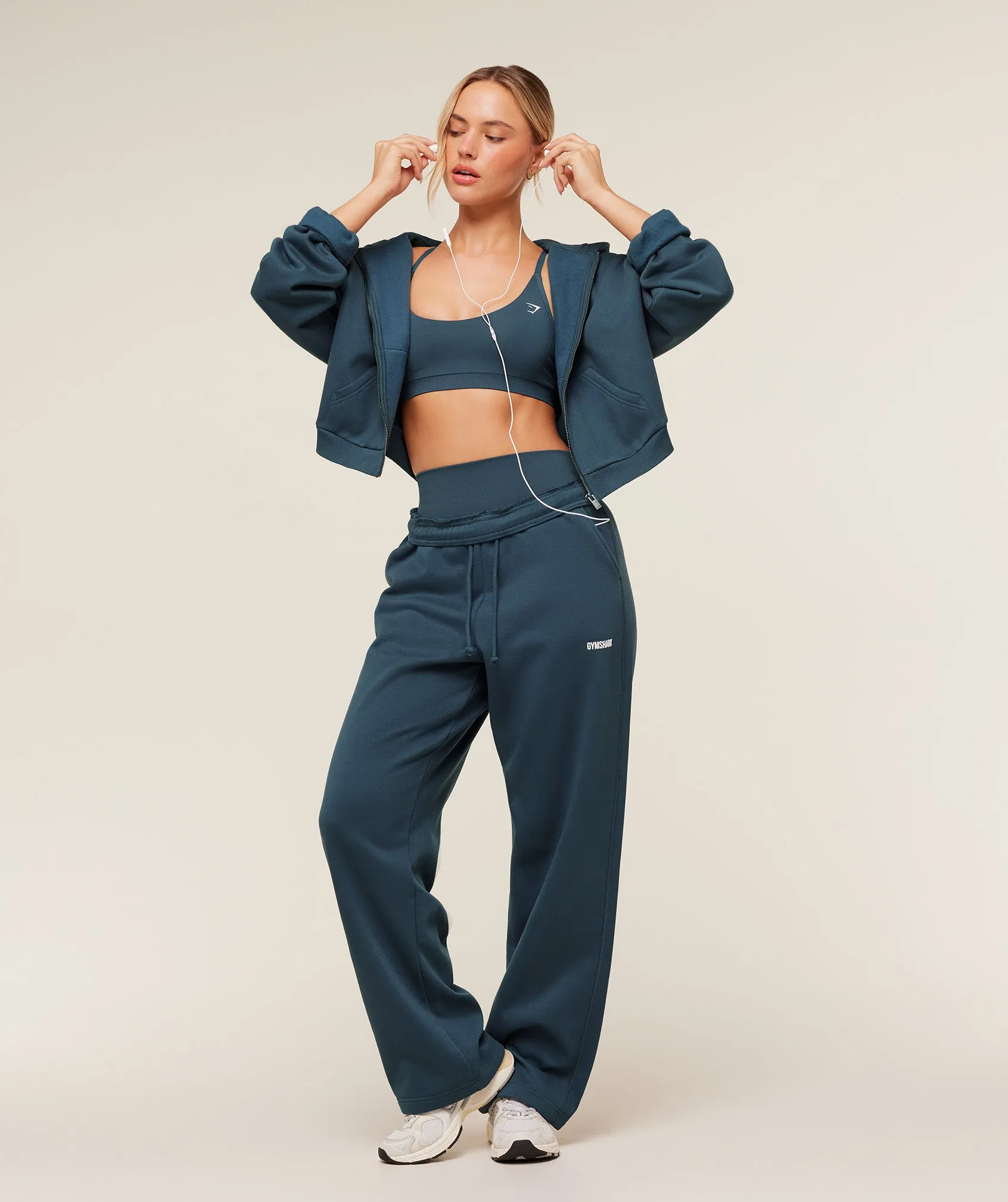 Gymshark Cosy Luxe Straight Leg Regular Joggers - GS Stealth Blue sold by Gymshark product image thumbnail 4
