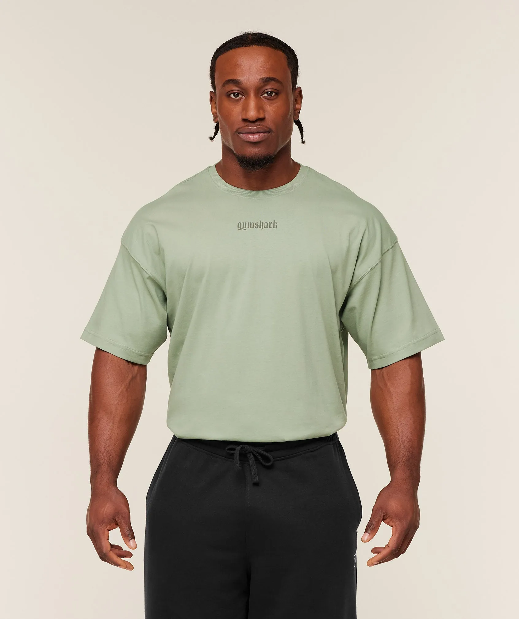 Gymshark Olde English T-Shirt - GS Haze Green sold by Gymshark product image thumbnail 3