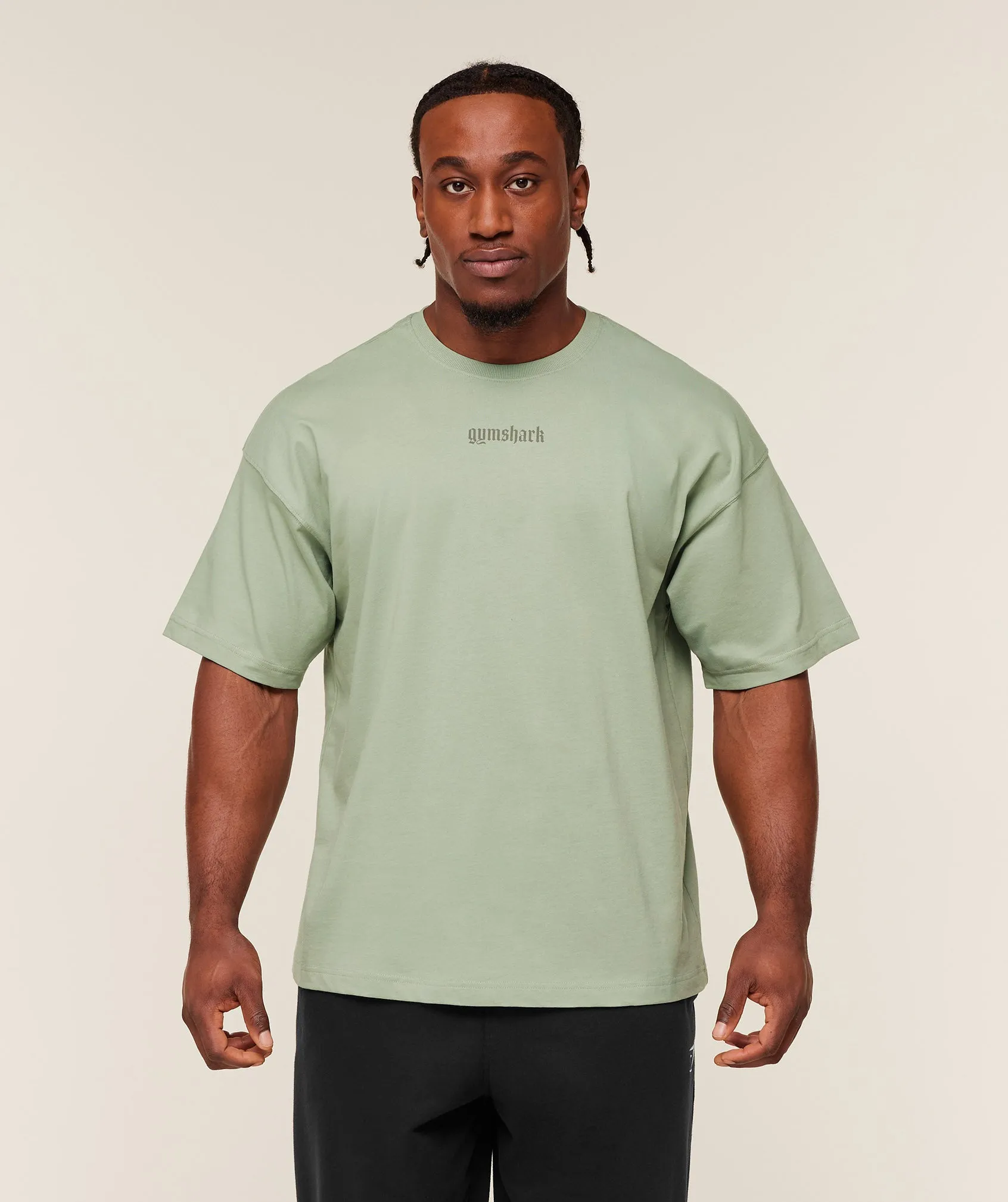 Gymshark Olde English T-Shirt - GS Haze Green sold by Gymshark