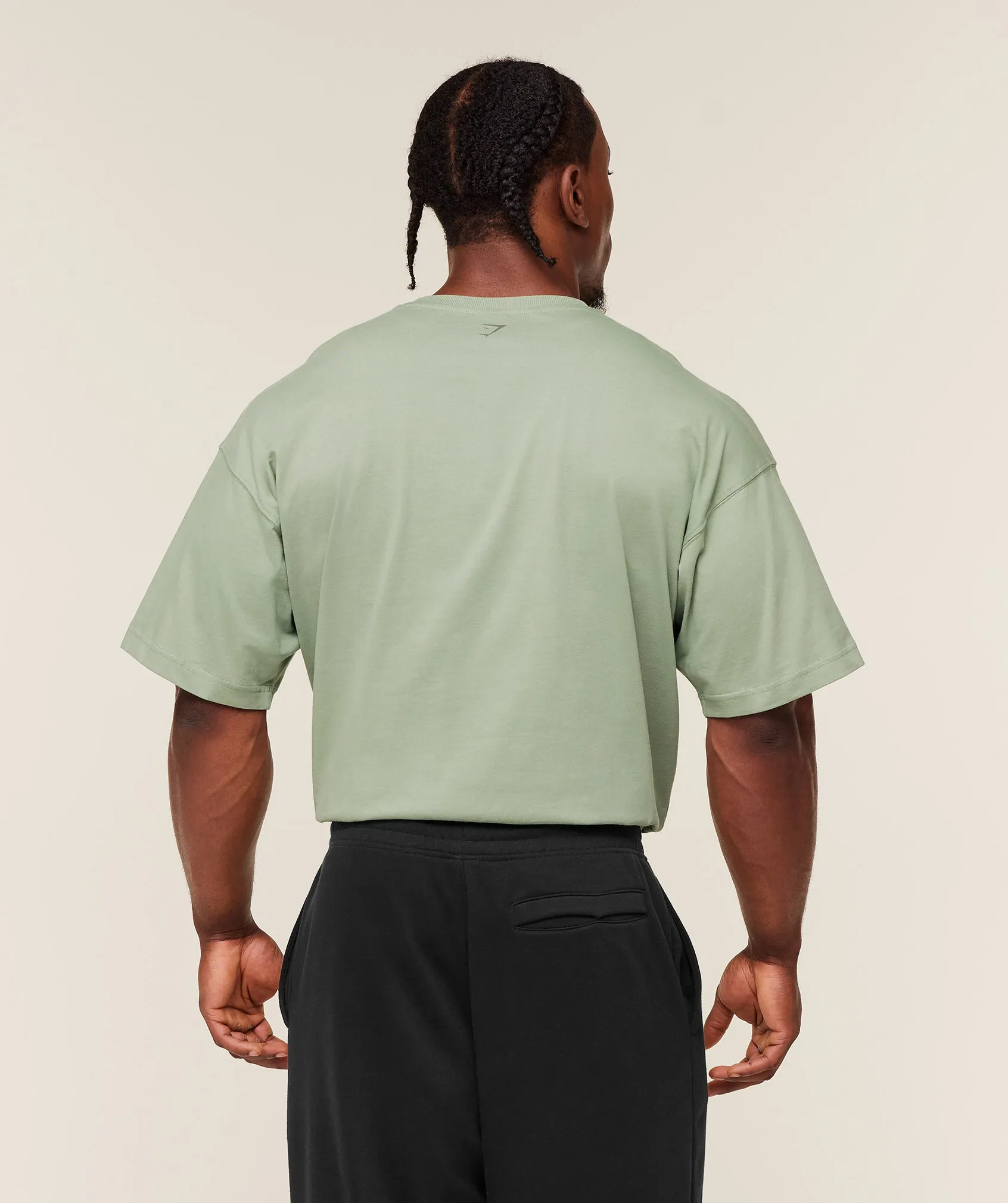 Gymshark Olde English T-Shirt - GS Haze Green sold by Gymshark product image thumbnail 2