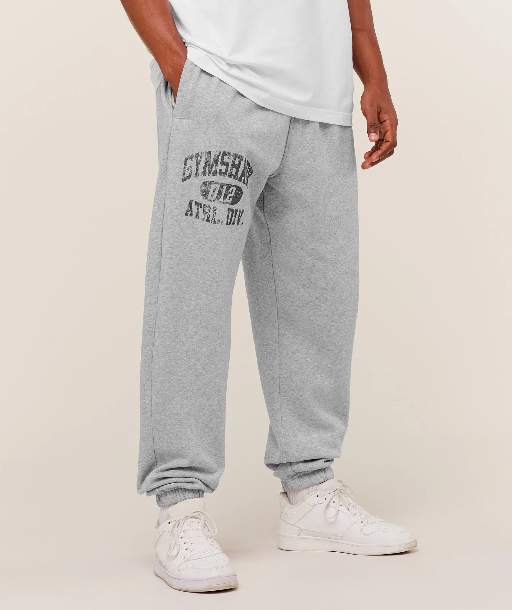 Gymshark Athletic Division Graphic Jogger - Light Grey Core Marl sold by Gymshark product image thumbnail 3
