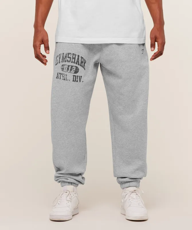 Gymshark Athletic Division Graphic Jogger - Light Grey Core Marl sold by Gymshark