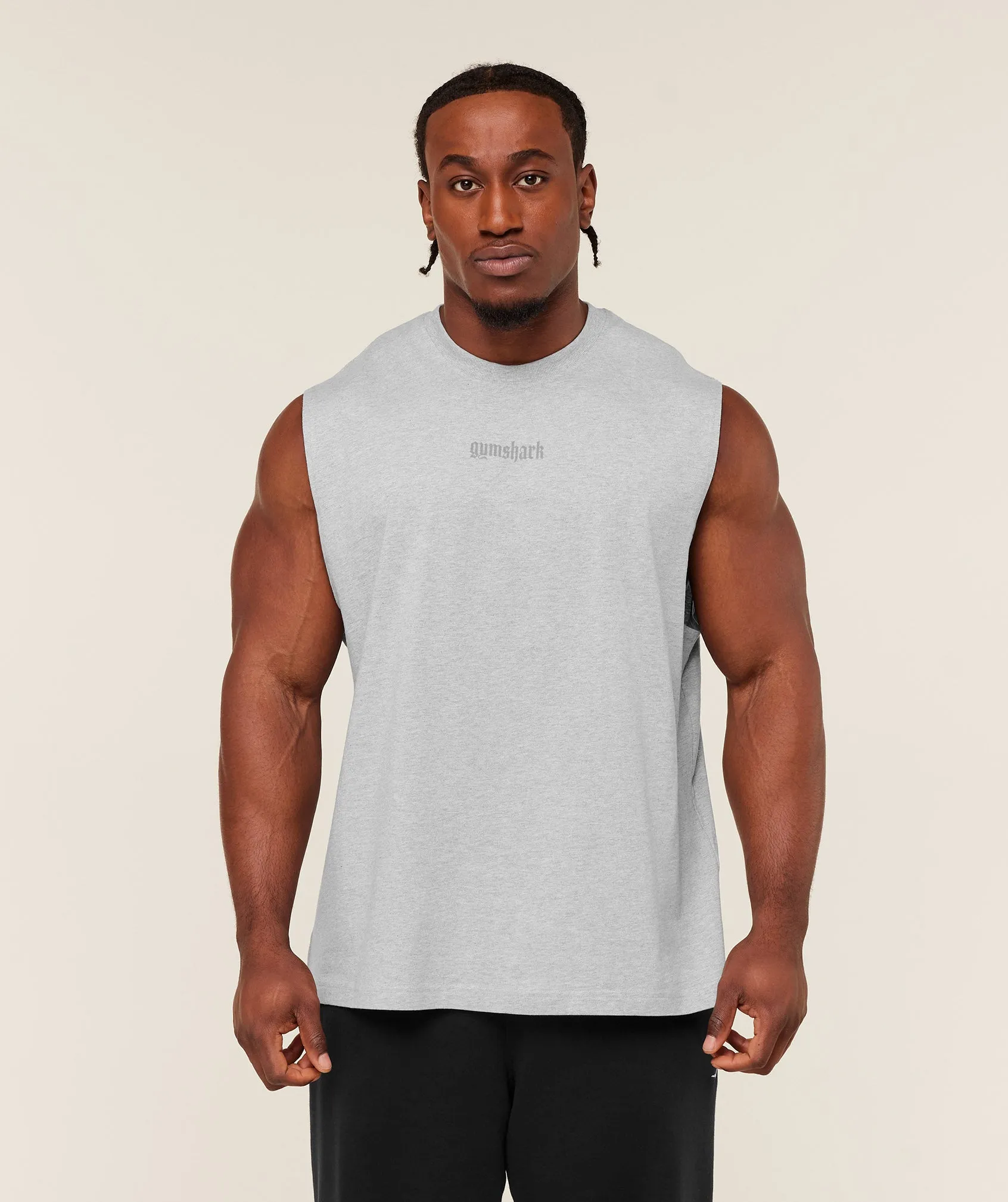 Gymshark Olde English Tank - Bros Soft Grey Marl sold by Gymshark product image thumbnail 4