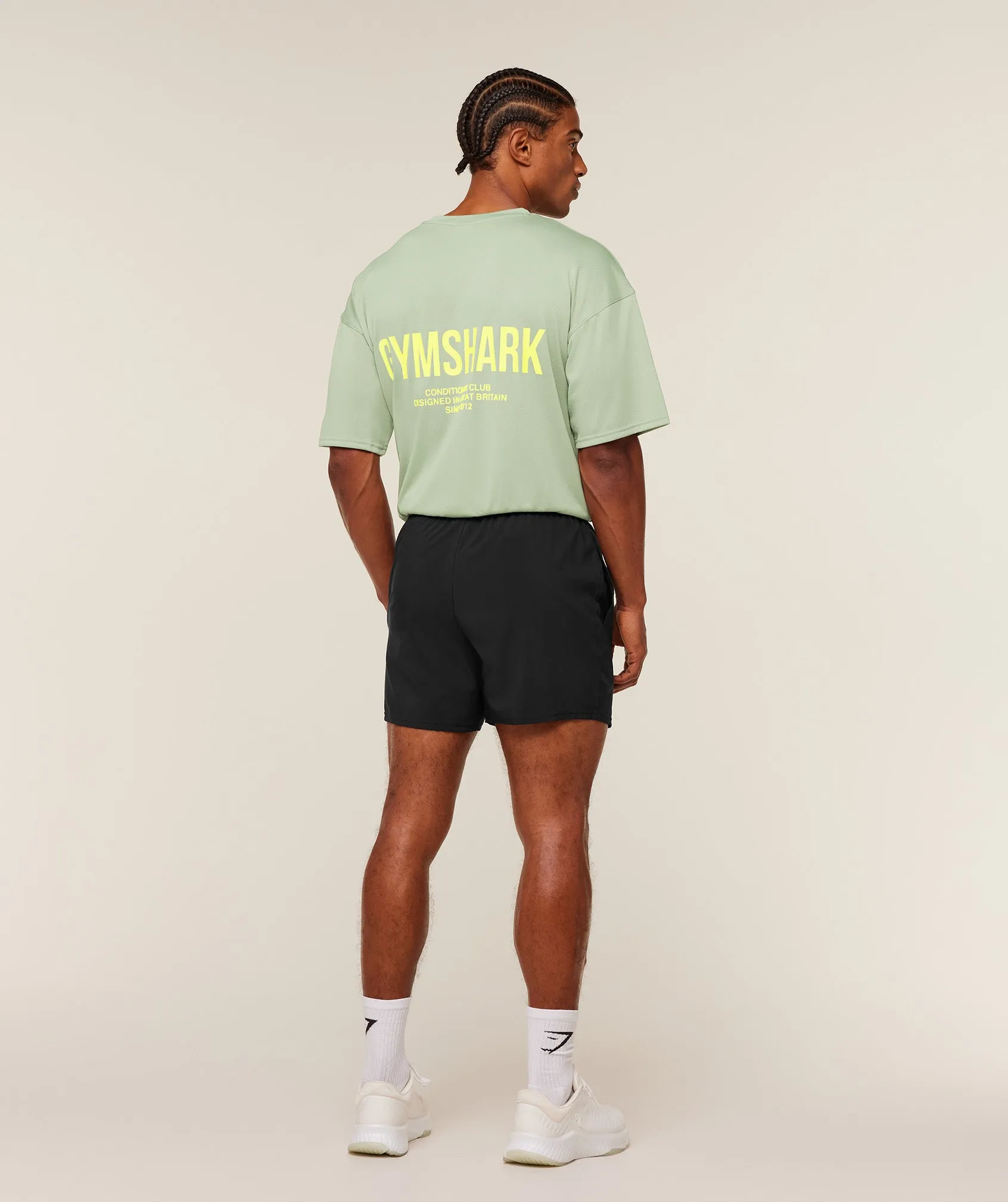 Gymshark Conditioning Club Oversized T-Shirt - GS Haze Green/GS Sorbet Yellow sold by Gymshark product image thumbnail 4