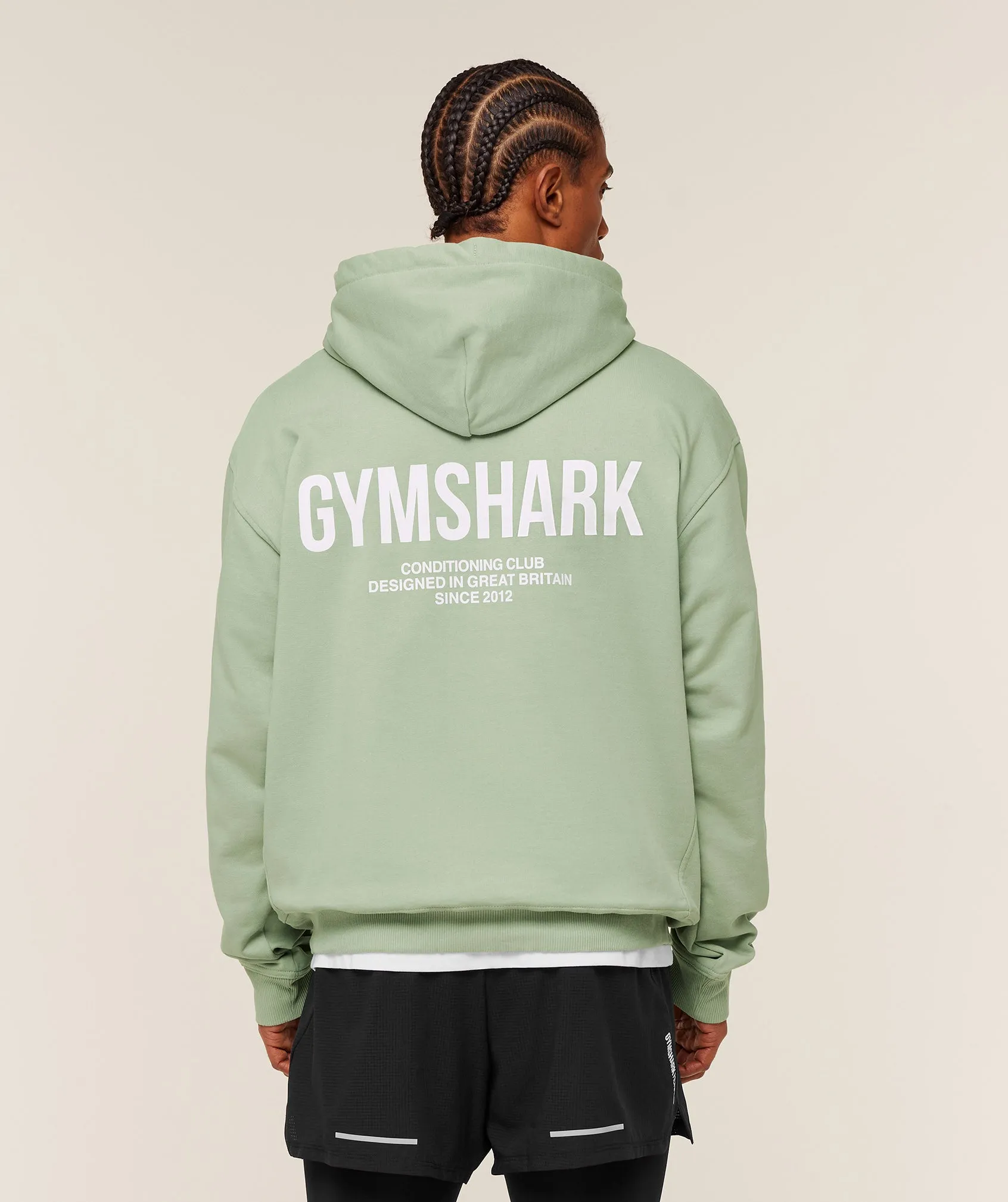 Gymshark Conditioning Club Hoodie - GS HAZE GREEN/GS WHITE sold by Gymshark product image thumbnail 2