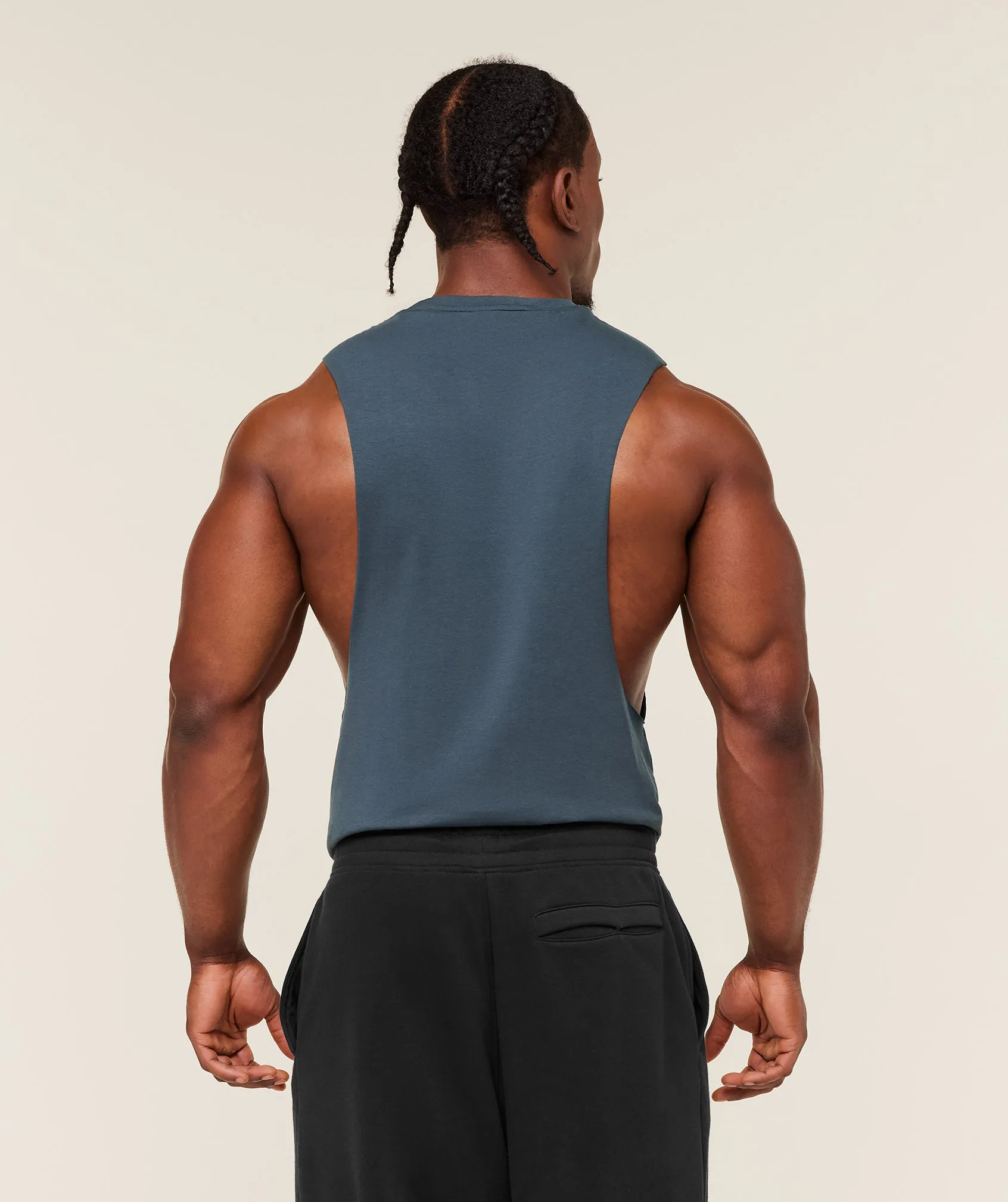 Gymshark Critical 2.0 Drop Arm Tank - GS Stealth Blue sold by Gymshark product image thumbnail 2